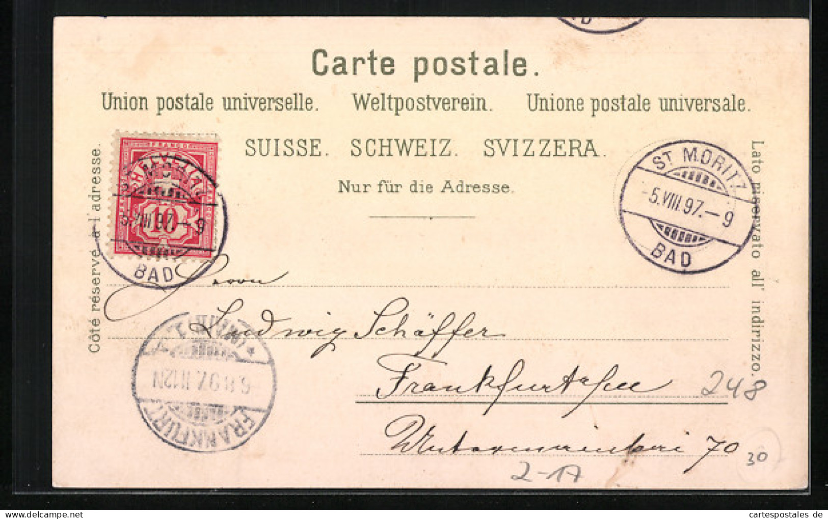 Lithographie Postkutsche In Den Bergen  - Post