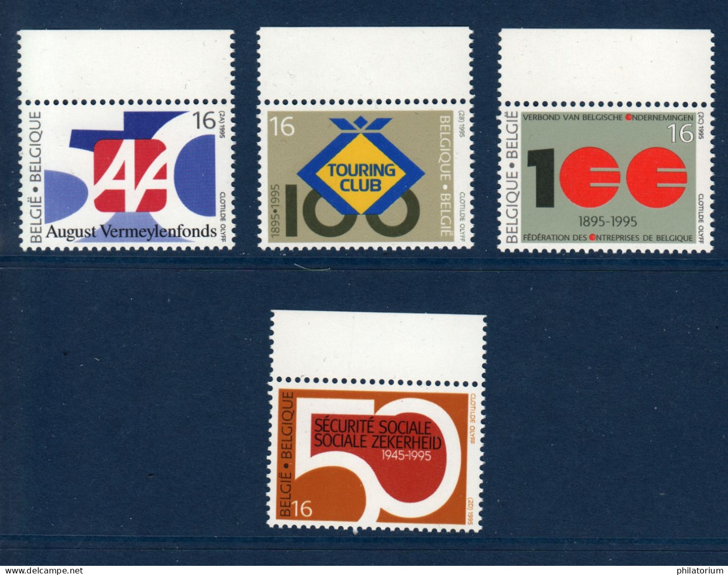 Belgique België, **, Yv 2585, 2586, 2587, 2588, Mi 2637, 2638, 2639, 2640, SG 3252, 3253, 3254, 3255, - Unused Stamps