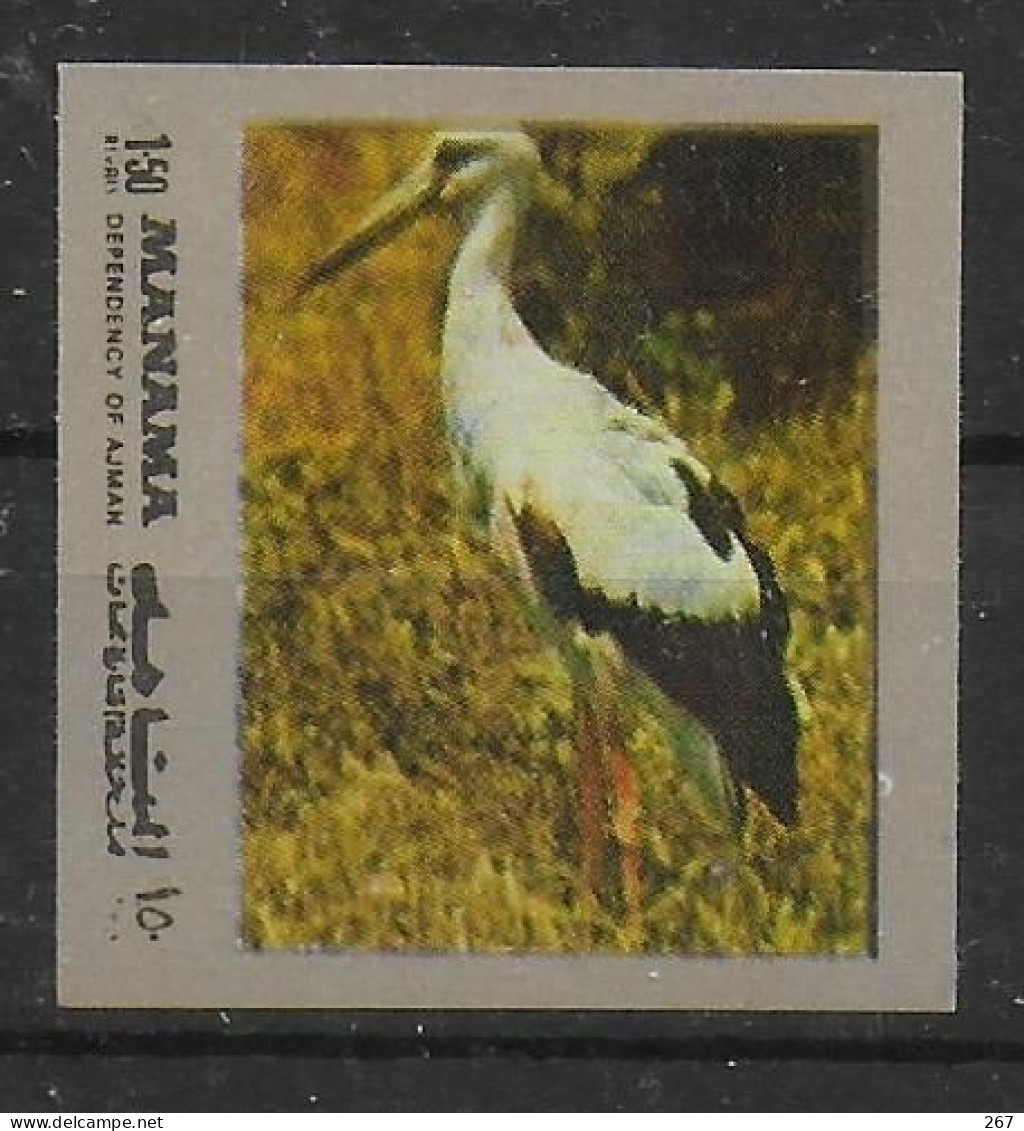 MANAMA   N°   * *   NON DENTELE Oiseaux Cigogne - Storks & Long-legged Wading Birds