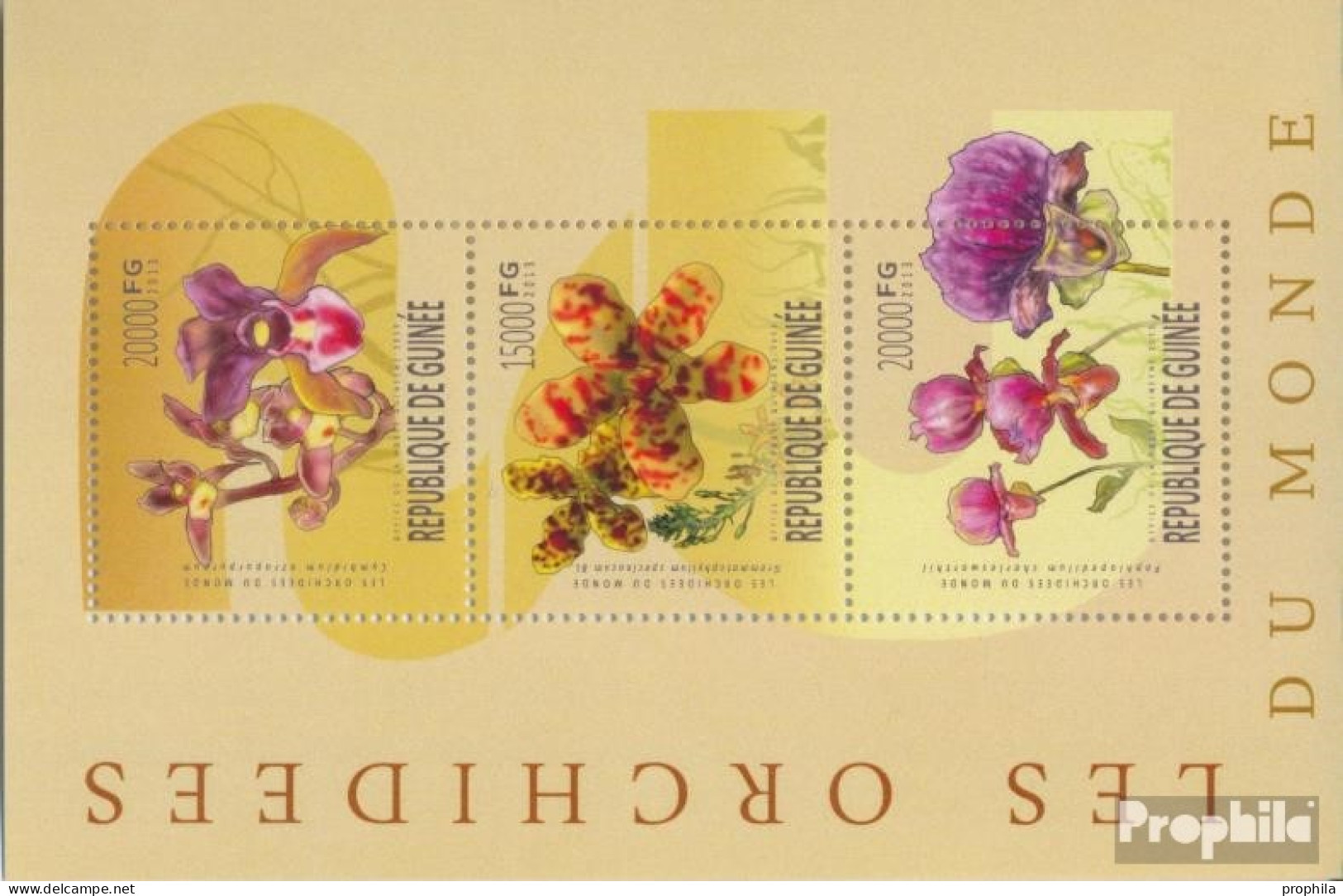 Guinea 9958-9960 Kleinbogen (kompl. Ausgabe) Postfrisch 2013 Orchideen - Guinée (1958-...)