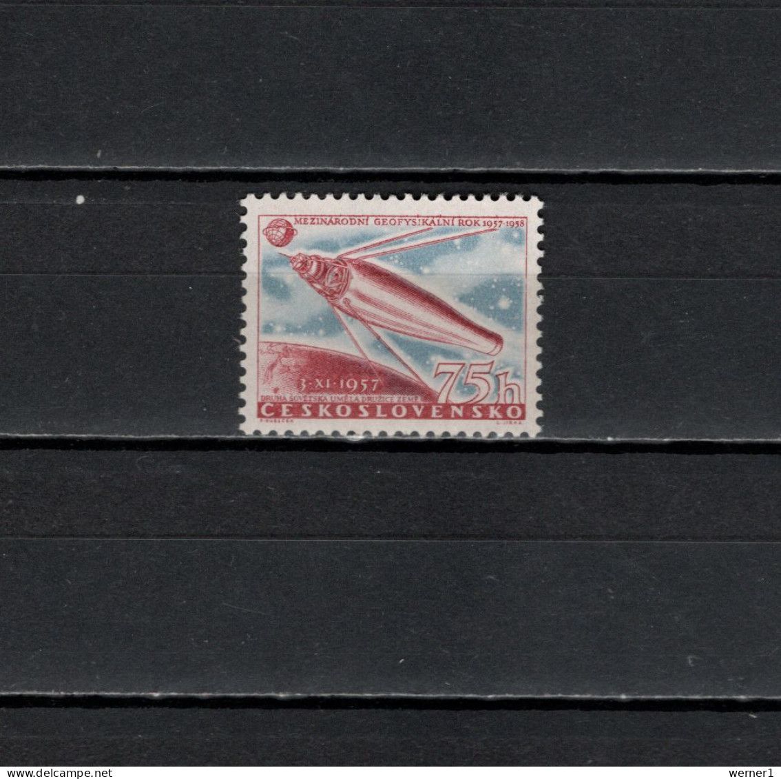 Czechoslovakia 1957 Space, International Geophysical Year Stamp MNH - Europa