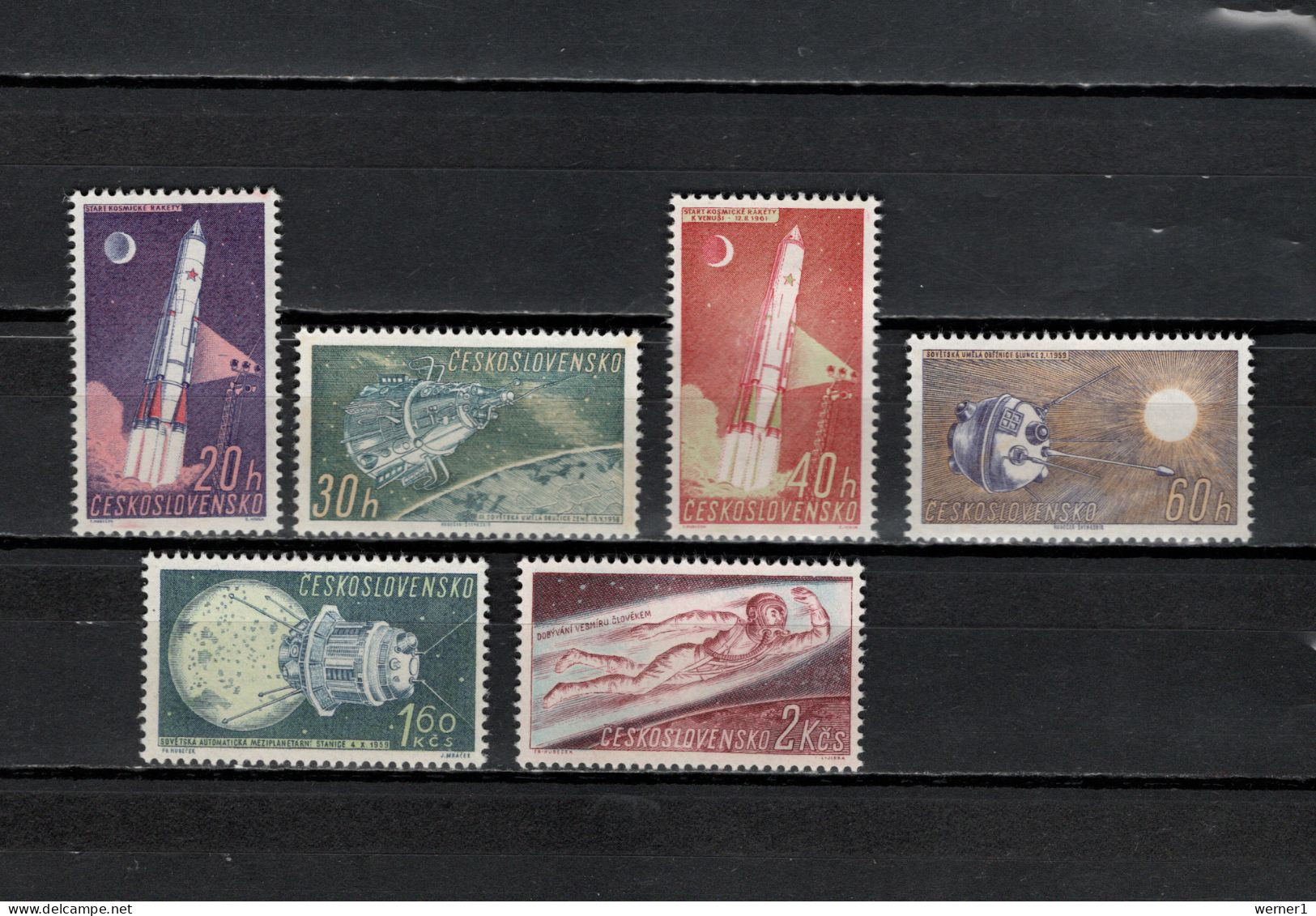 Czechoslovakia 1961 Space Research Set Of 6 MNH - Europa