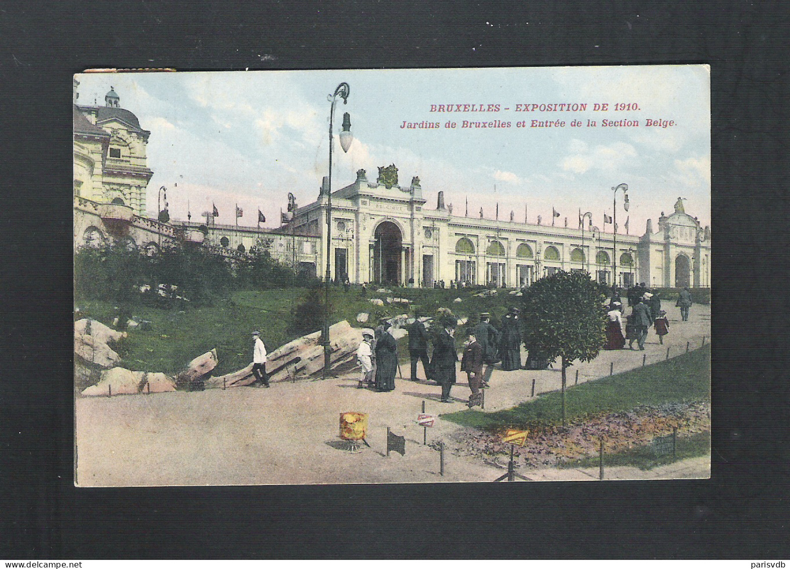 BRUSSEL - EXPOSITION DE BRUXELLES 1910 - JARDINS  DE BRUXELLES ET ENTREE DE LA SECTION BELGE - 1910 (12.314) - Mostre Universali