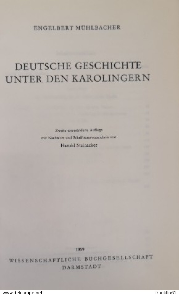 Deutsche Geschichte Unter Den Karolingern. - 4. Neuzeit (1789-1914)