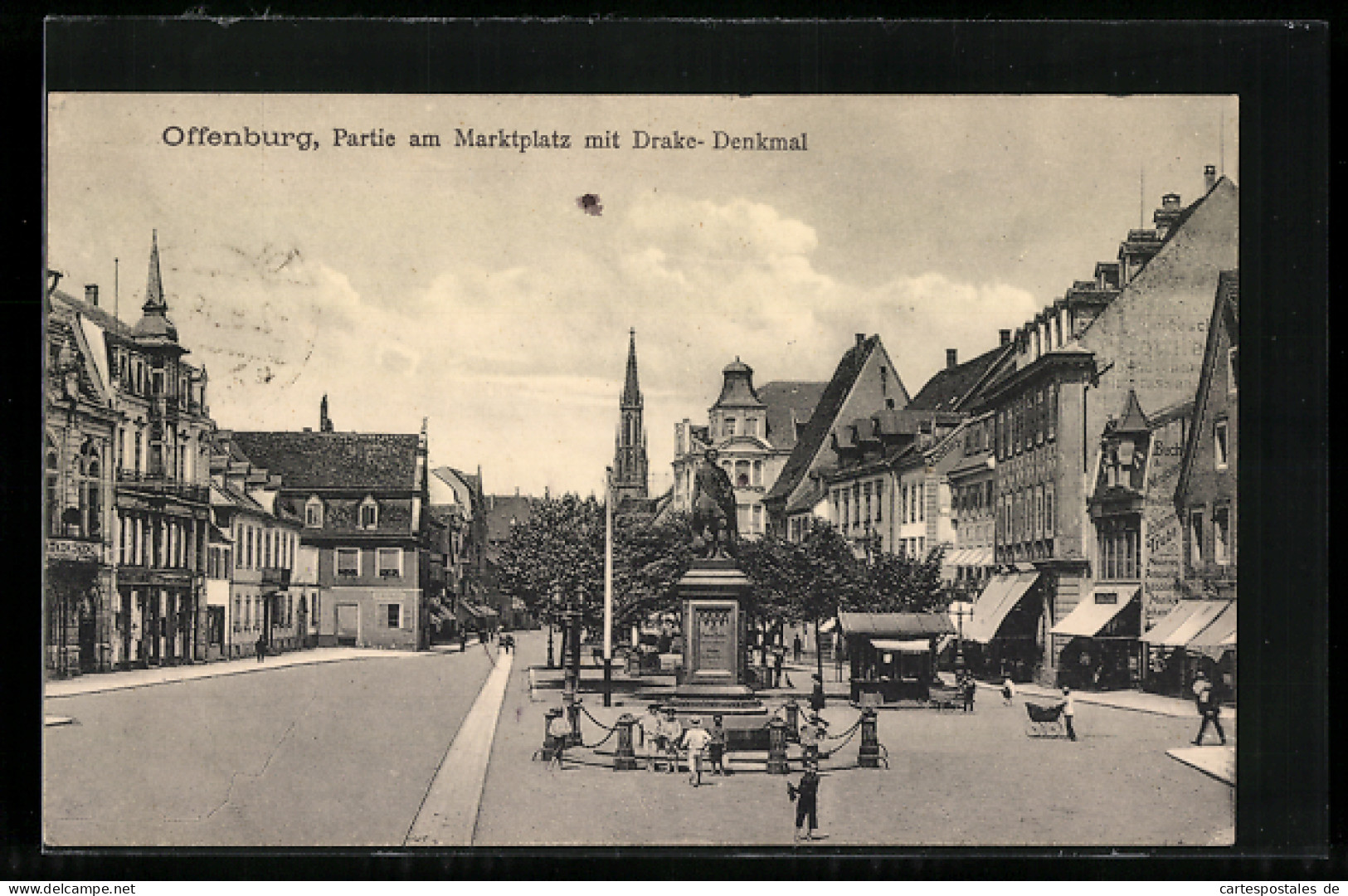 AK Offenburg, Marktplatz Mit Drake-Denkmal  - Offenburg