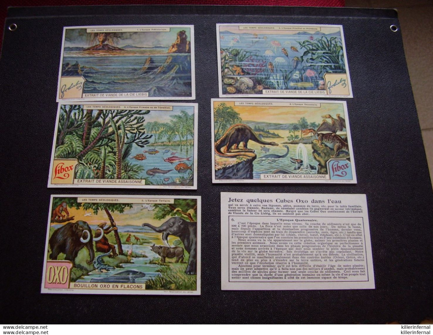 Original Old Cards Chromos Liebig S 1233 Les Temps Géologiques Complet - Liebig