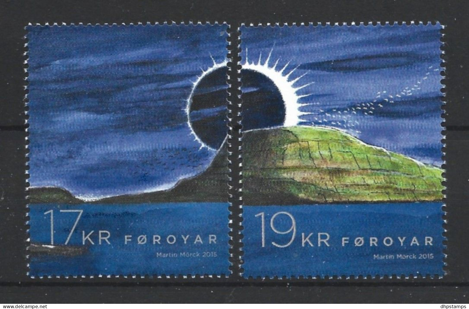 Faroer 2015 Total Solar Eclips  Y.T. 828/829 ** - Islas Faeroes