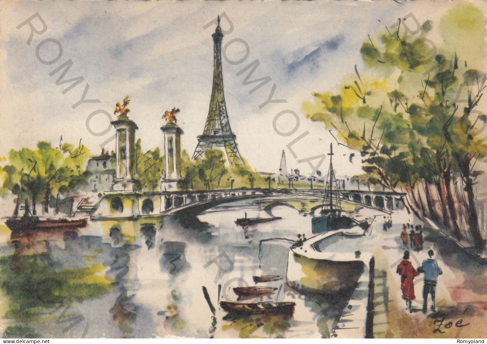 CARTOLINA  C8 PARIS,FRANCIA-PONT ALEXANDRE III ET LA TOUR EIFFEL-VIAGGIATA 1966 - Eiffelturm