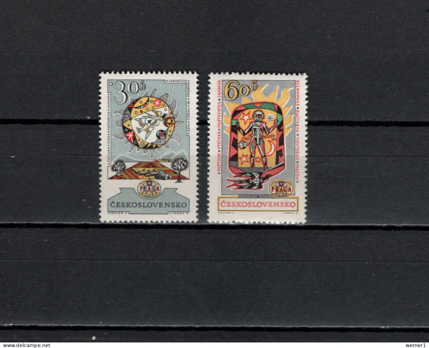 Czechoslovakia 1962 Space, Praga '62, 2 Stamps MNH - Europe