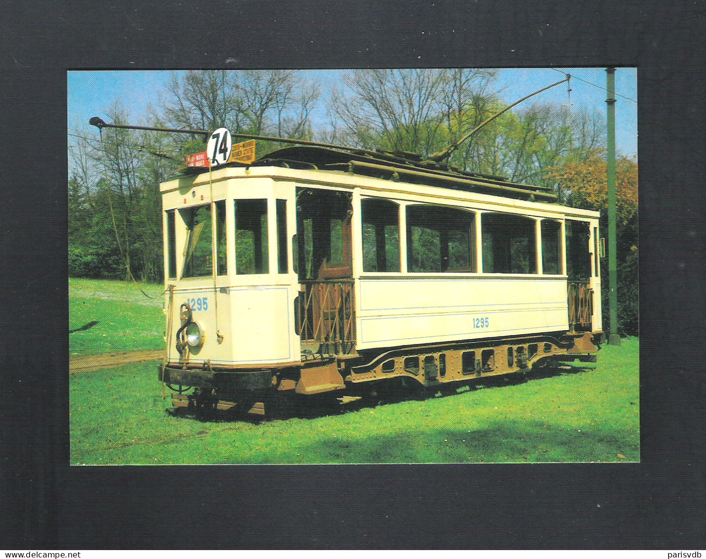 TRAM - MOTORWAGEN 1295 MET UITGEKLOPT CHASSIS  (anno 1935) - (12.332 ) - Tramways