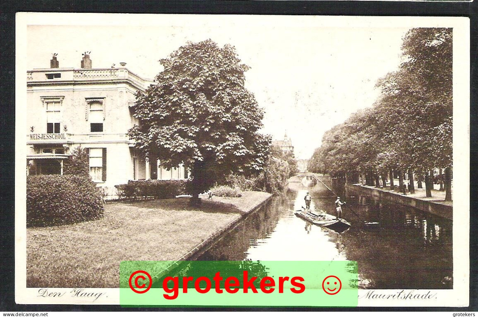 ‘s-GRAVENHAGE Mauritskade Met Meisjesschool 1913 - Den Haag ('s-Gravenhage)