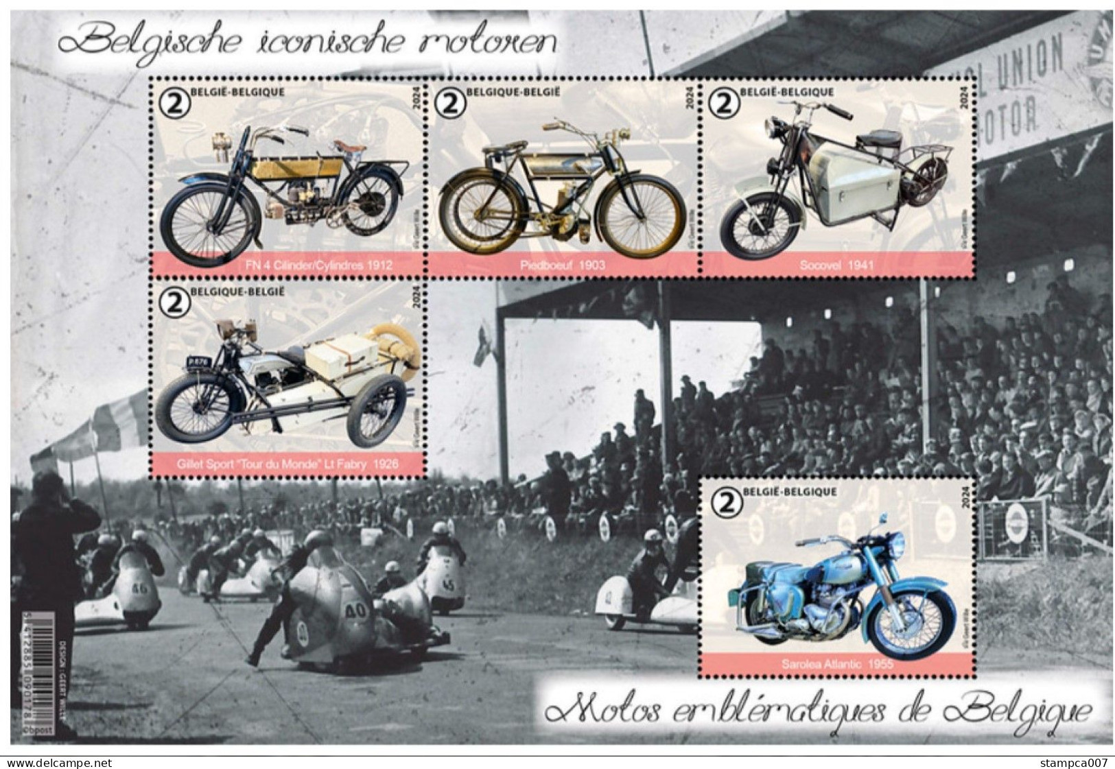 2024 Moto Race Moto's FN Biedboeuf Socovel Gillet  Sarolea Parcours Mettet - Unused Stamps