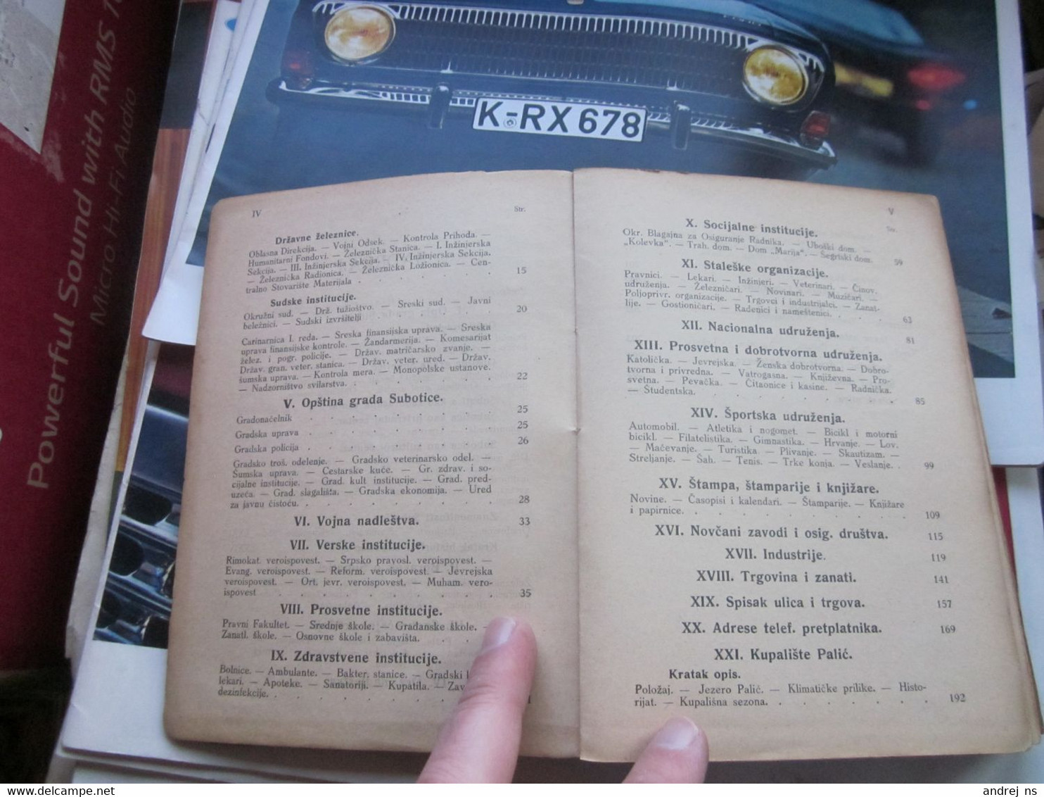 Szabadka Es Palics Kr Slob Grad Subotica I Kupaliste Palic 208 Pages Map Subotica Ing Kosta Petrovic Stamparija Subotica - Serbia