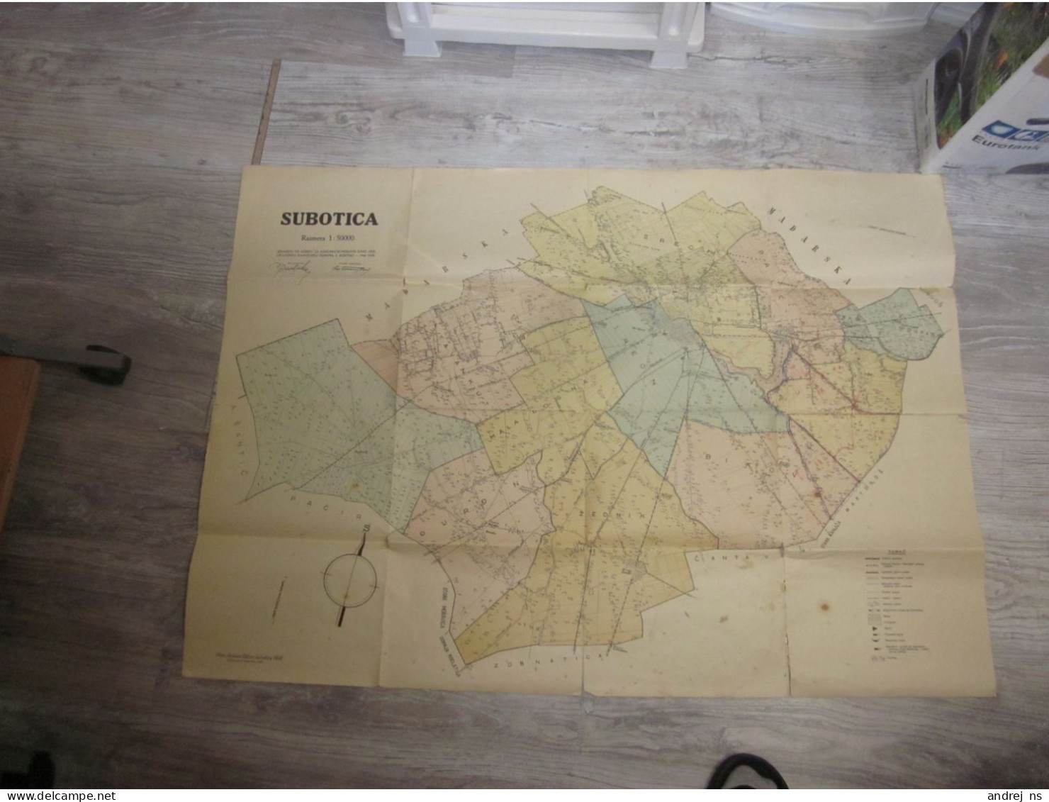 Szabadka Subotica Ultra Big Map Pinkova Viktor Rajzolta 100x74 Cm Crtao - Serbia