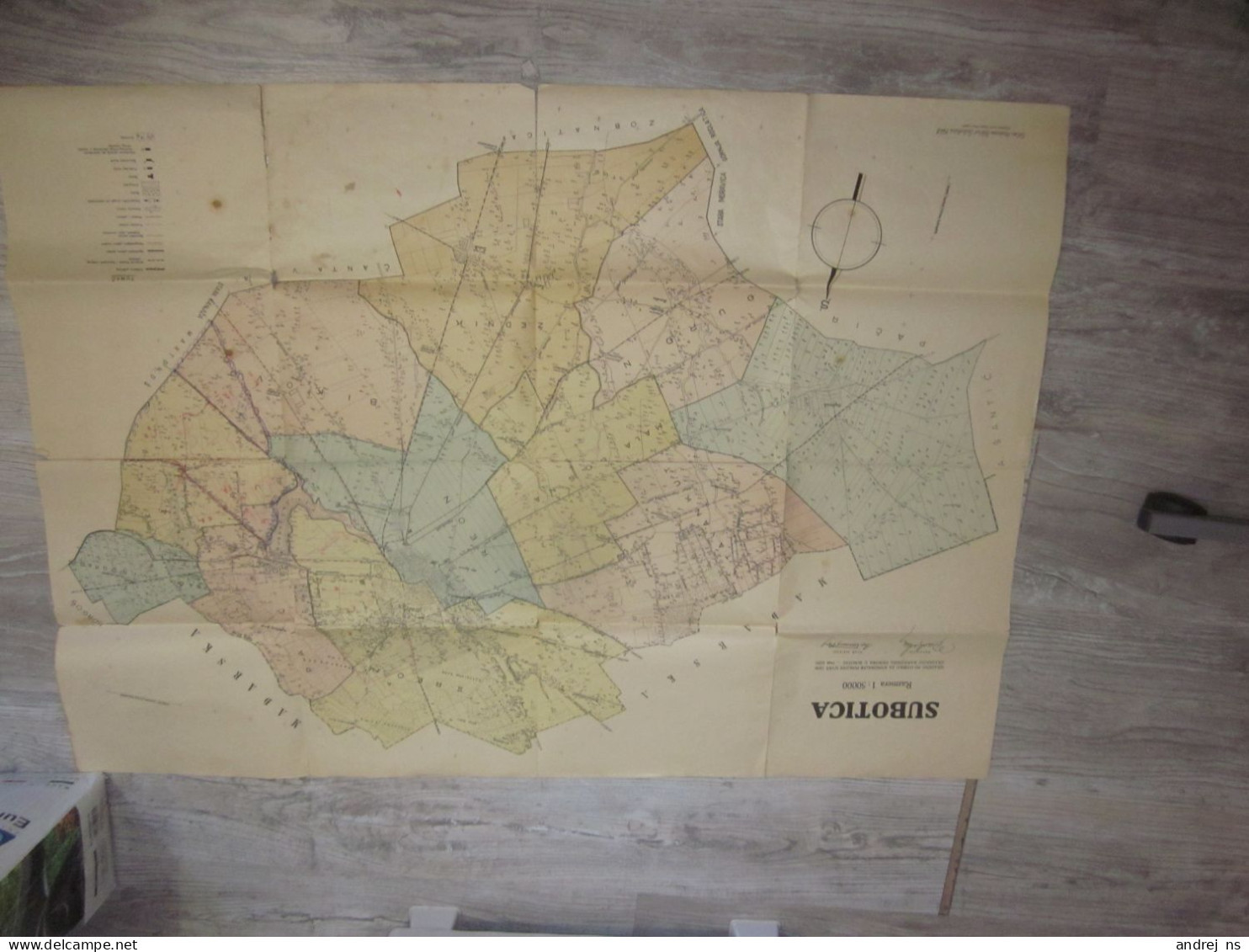 Szabadka Subotica Ultra Big Map Pinkova Viktor Rajzolta 100x74 Cm Crtao - Serbia