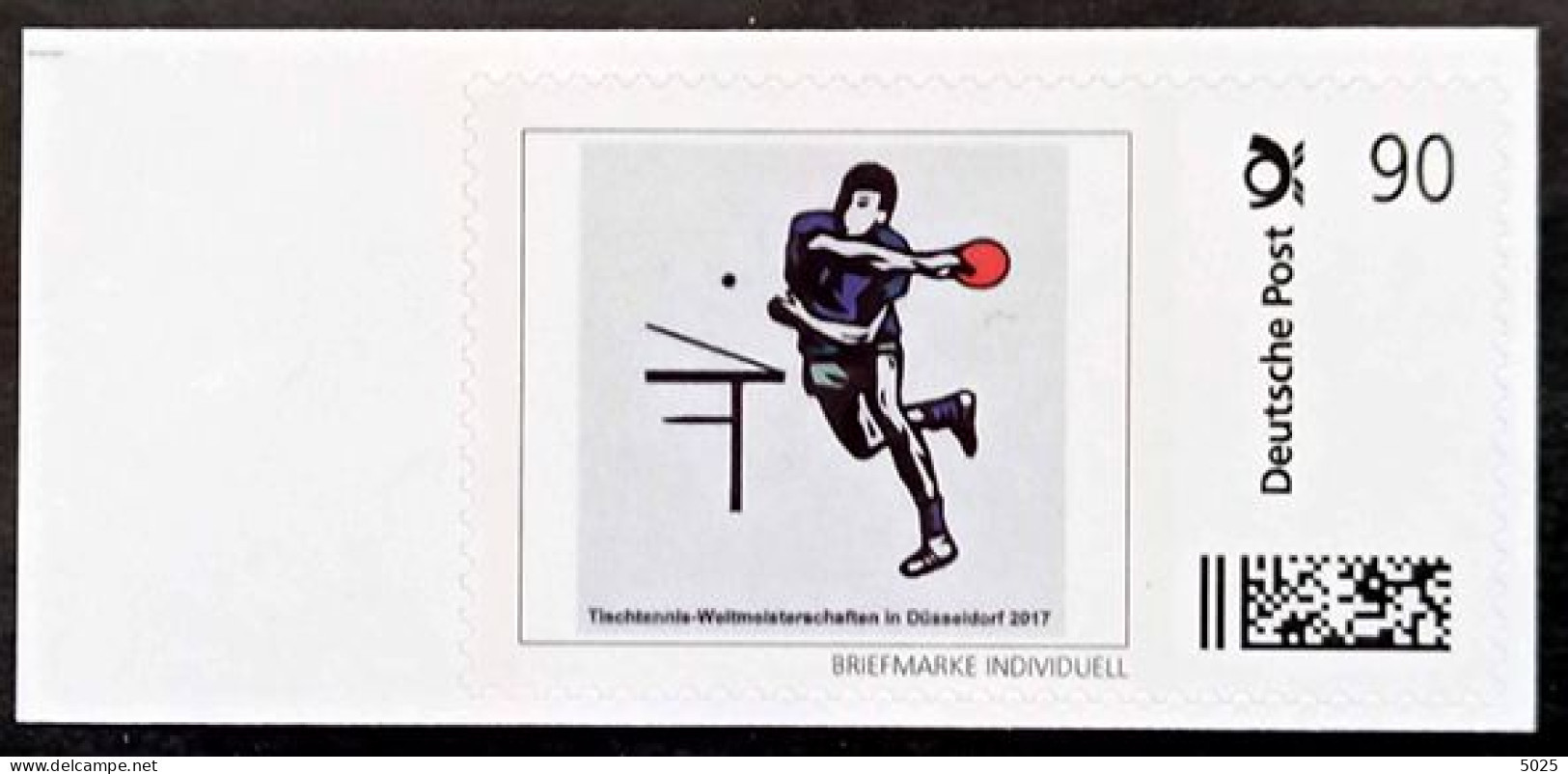 2017 - ALLEMAGNE - Timbre Cht Monde Dusseldorf- Tennis Table Tischtennis EGT - Table Tennis