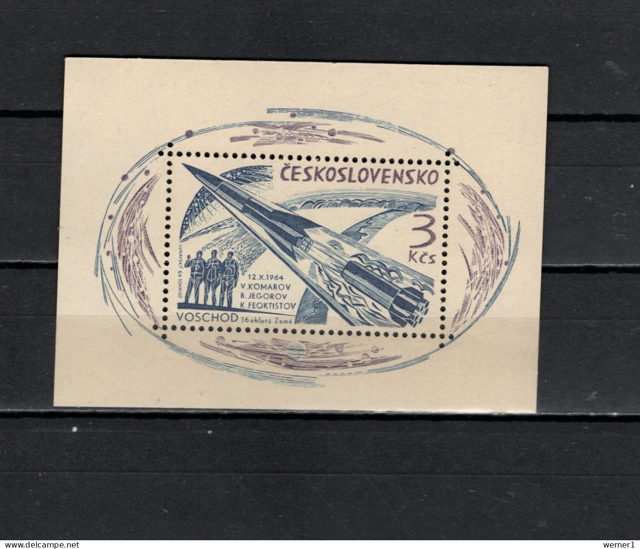 Czechoslovakia 1964 Space, Voshod 1, S/s MNH - Europa