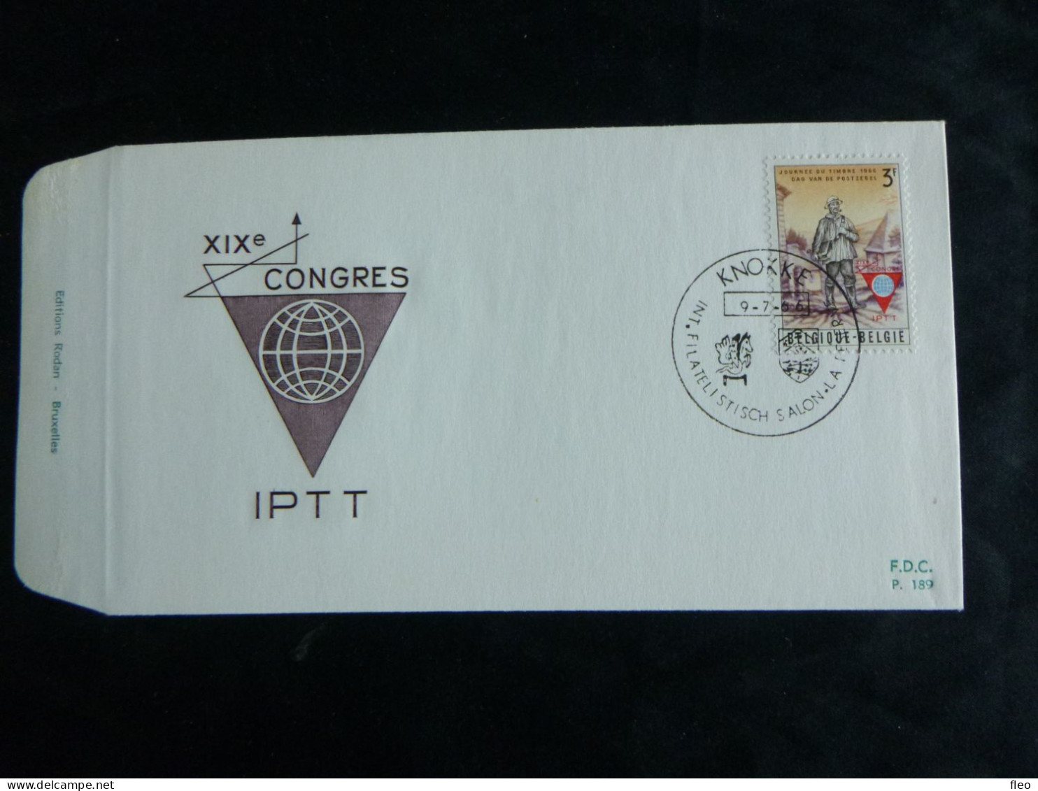 BELG.1966 1381 FDC ( Knokke) ) : " Congrés Mondial De L'I .P. T .T /Wereldcongres Van De I .P. T .T " - 1961-1970