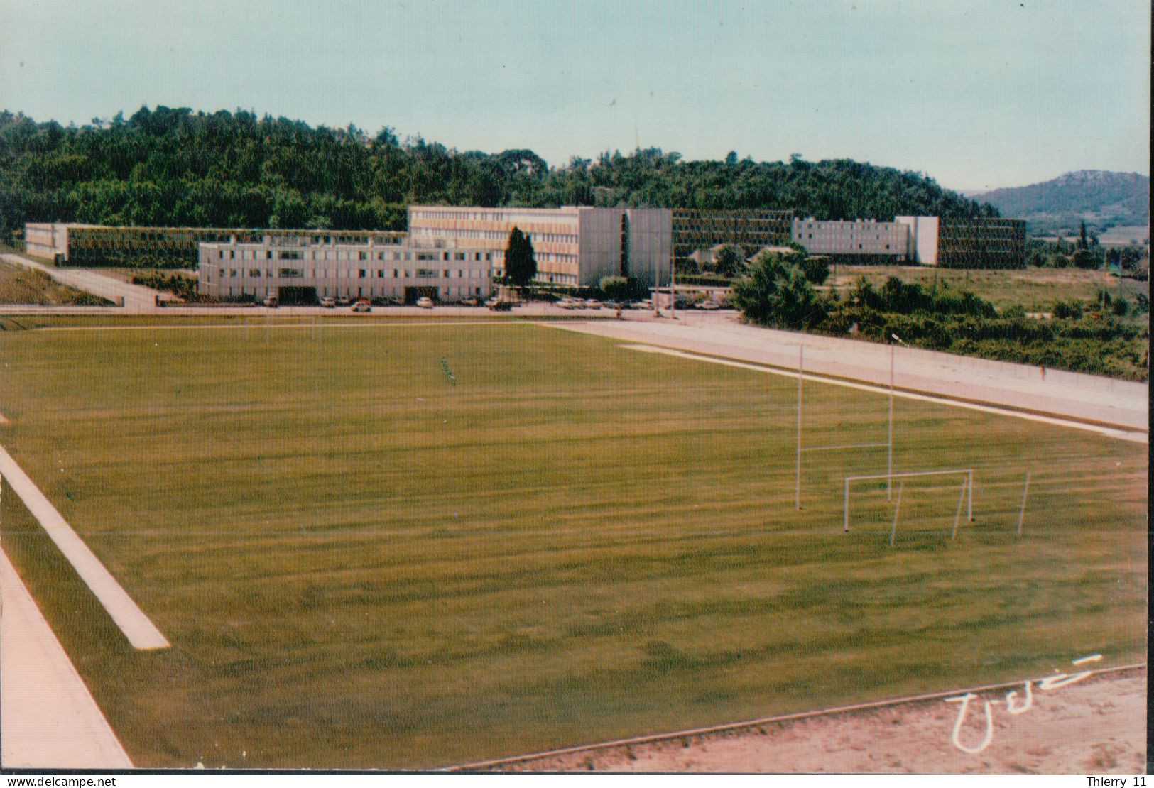 Cpsm 30 Bagnols Sur Cèze Nouveau Stade, Quartier Du Bordalet, Et Lycée Technique - Bagnols-sur-Cèze