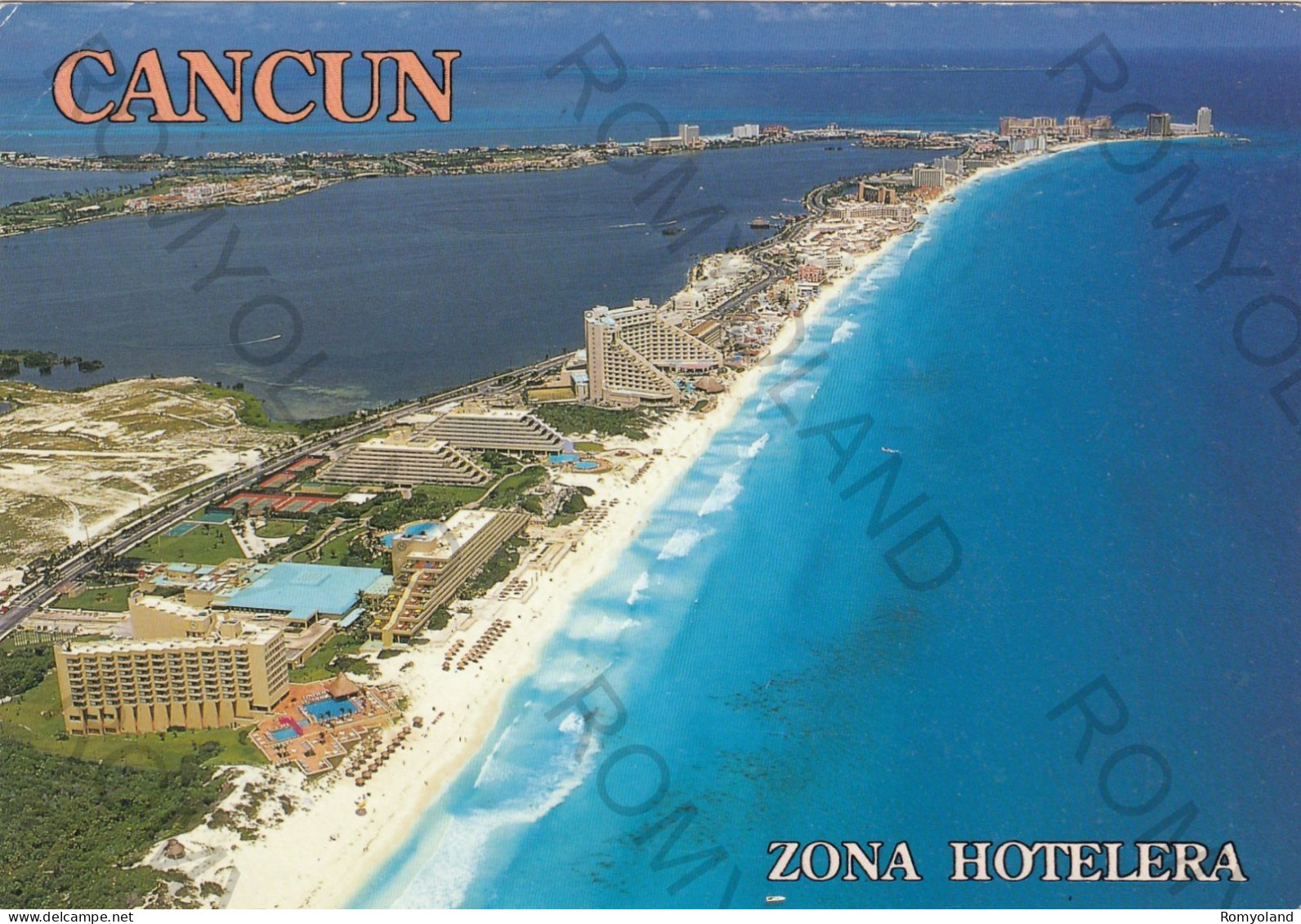 CARTOLINA  C8 CANCUN,QUINTANA ROO,MESSICO-ZONA HOTELERA-VIAGGIATA - Messico