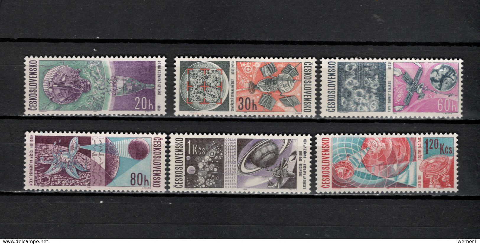 Czechoslovakia 1966 Space Research Set Of 6 MNH - Europa