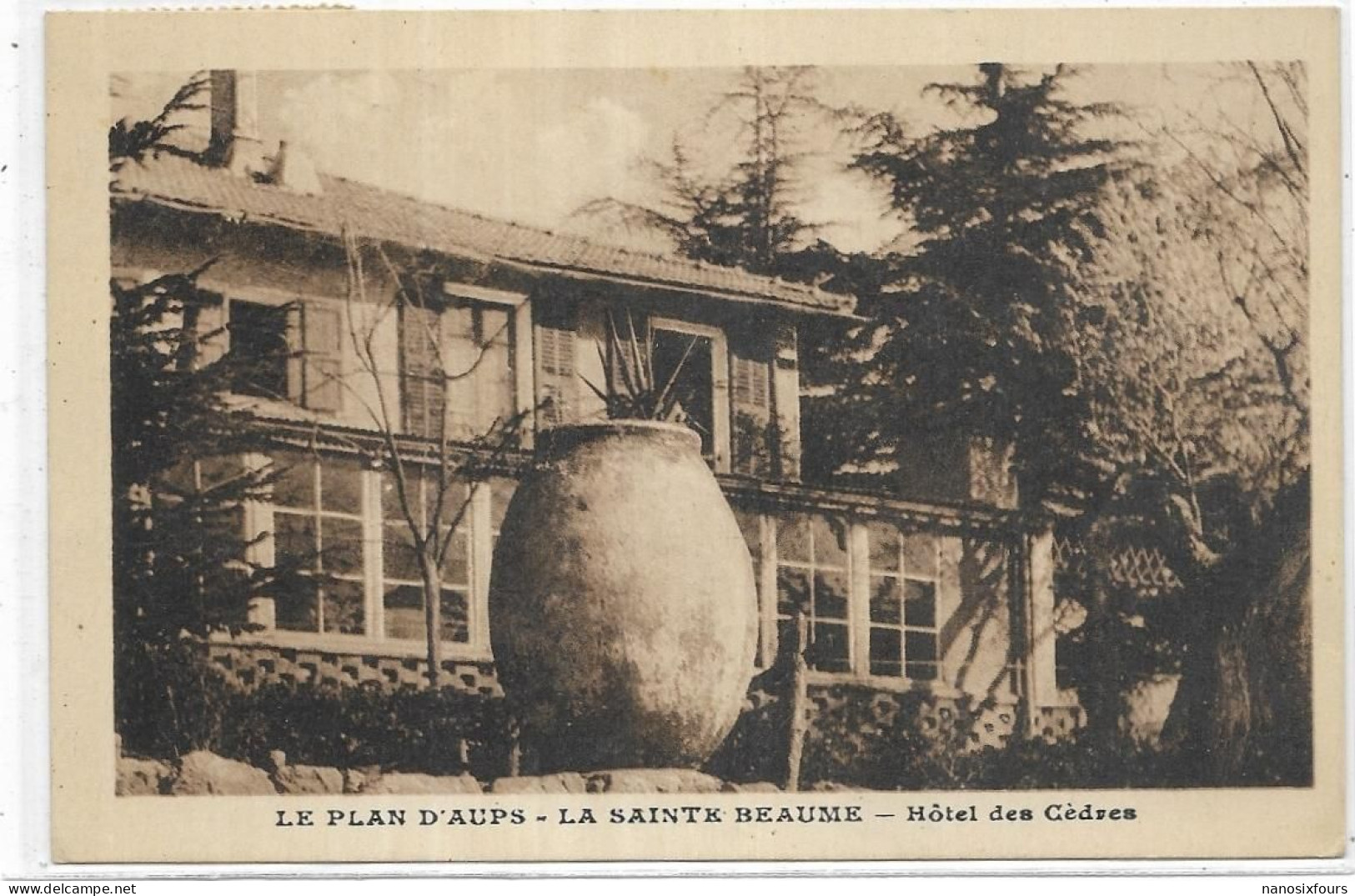 D 83.  SAINTE BAUME PLAN D AUPS. HOTEL DES CEDRES. CARTE ECRITE - Saint-Maximin-la-Sainte-Baume