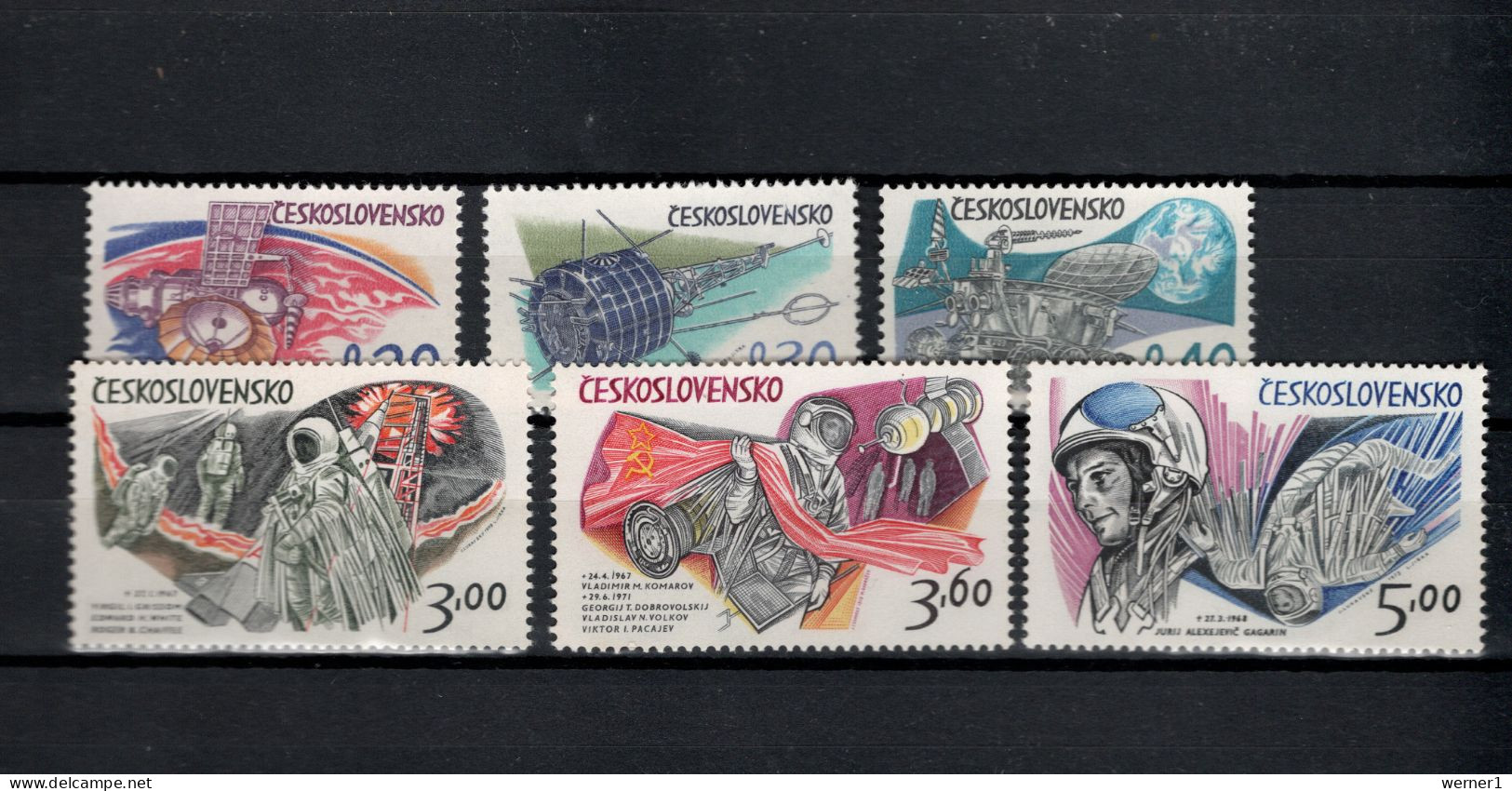 Czechoslovakia 1973 Space Heroes Set Of 6 MNH - Europe