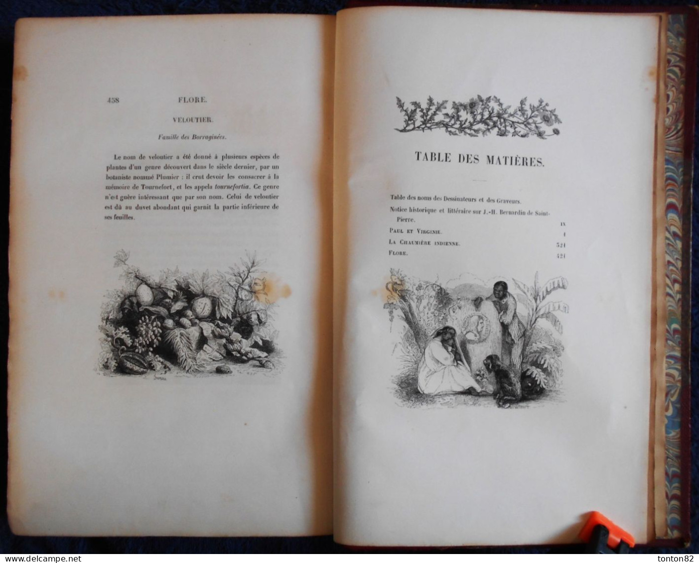 J.H. Bernardin De Saint-Pierre - Paul et Virginie - et : La chaumière Indienne - L. Curmer, éditeur - ( 1838 ) .