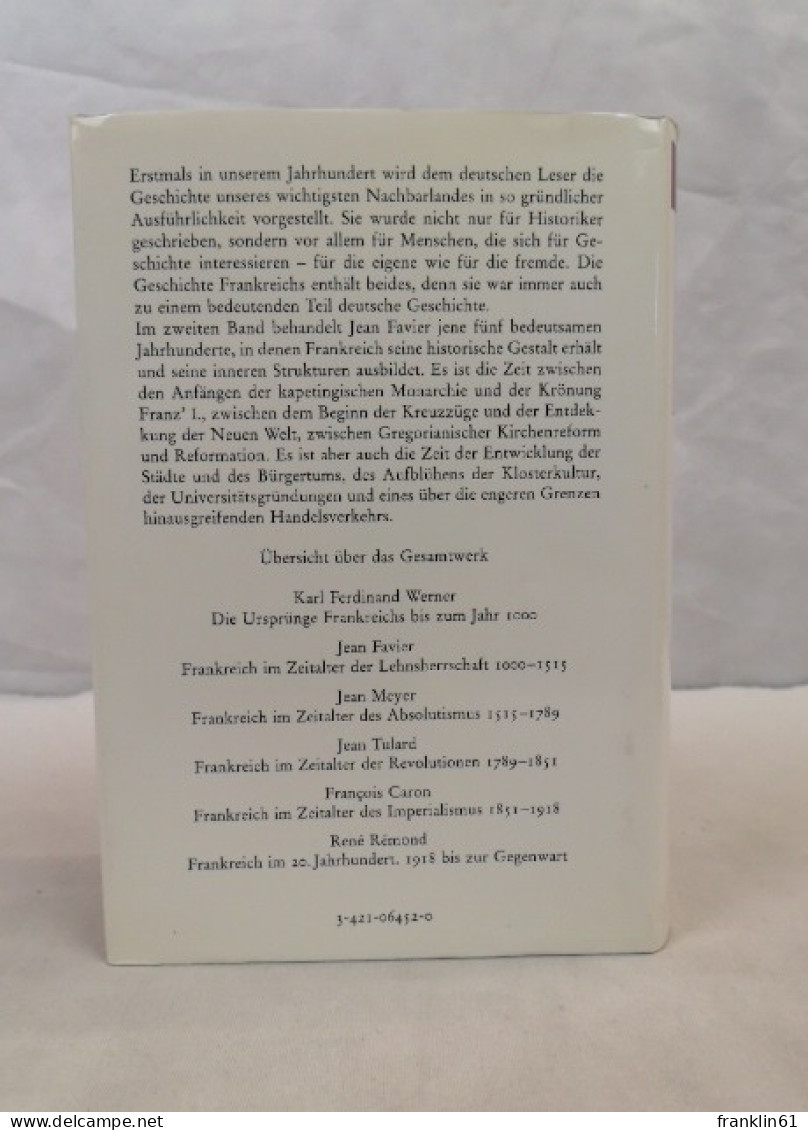 Geschichte Frankreichs. Band 2. Frankreich Im Zeitalter Der Lehnsherrschaft 1000 - 1515. - 4. 1789-1914