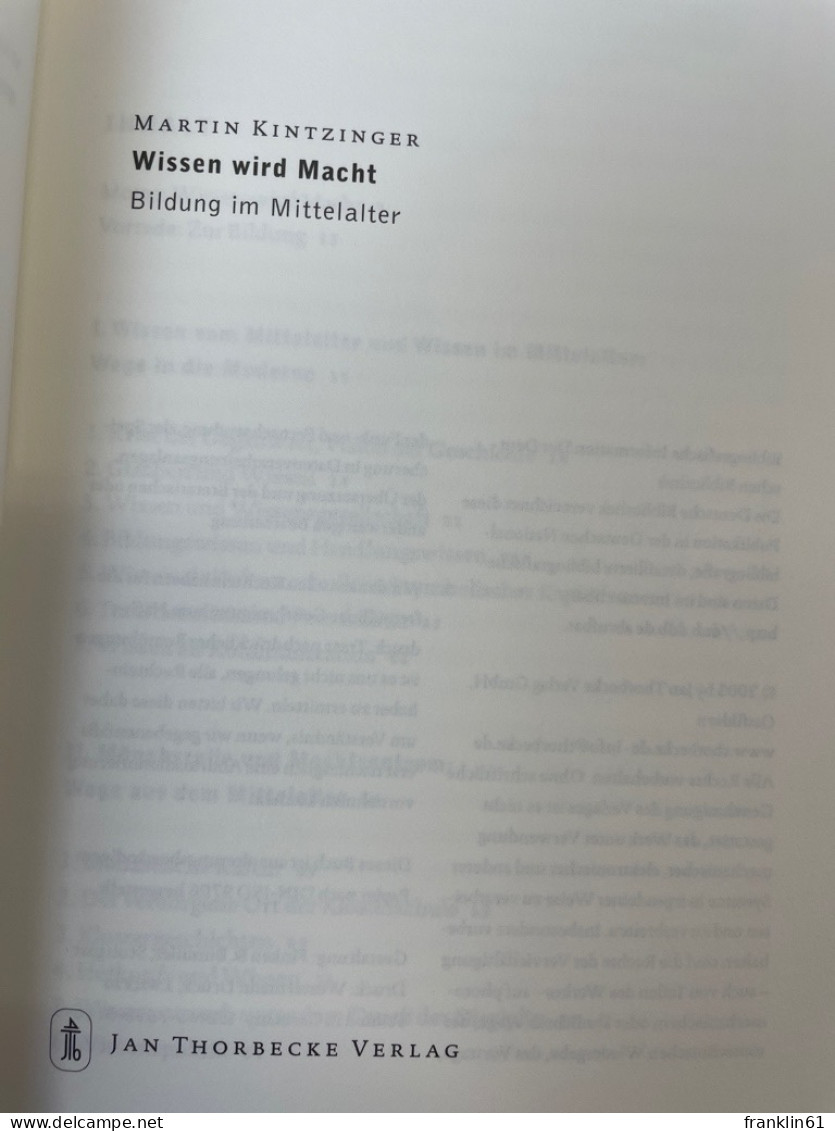 Wissen Wird Macht : Bildung Im Mittelalter. - 4. 1789-1914