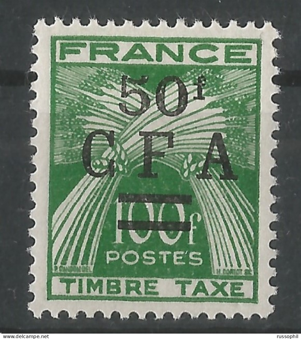 REUNION - TAXE Yv. #44 - (**/MNH) - 1948 - Ongebruikt