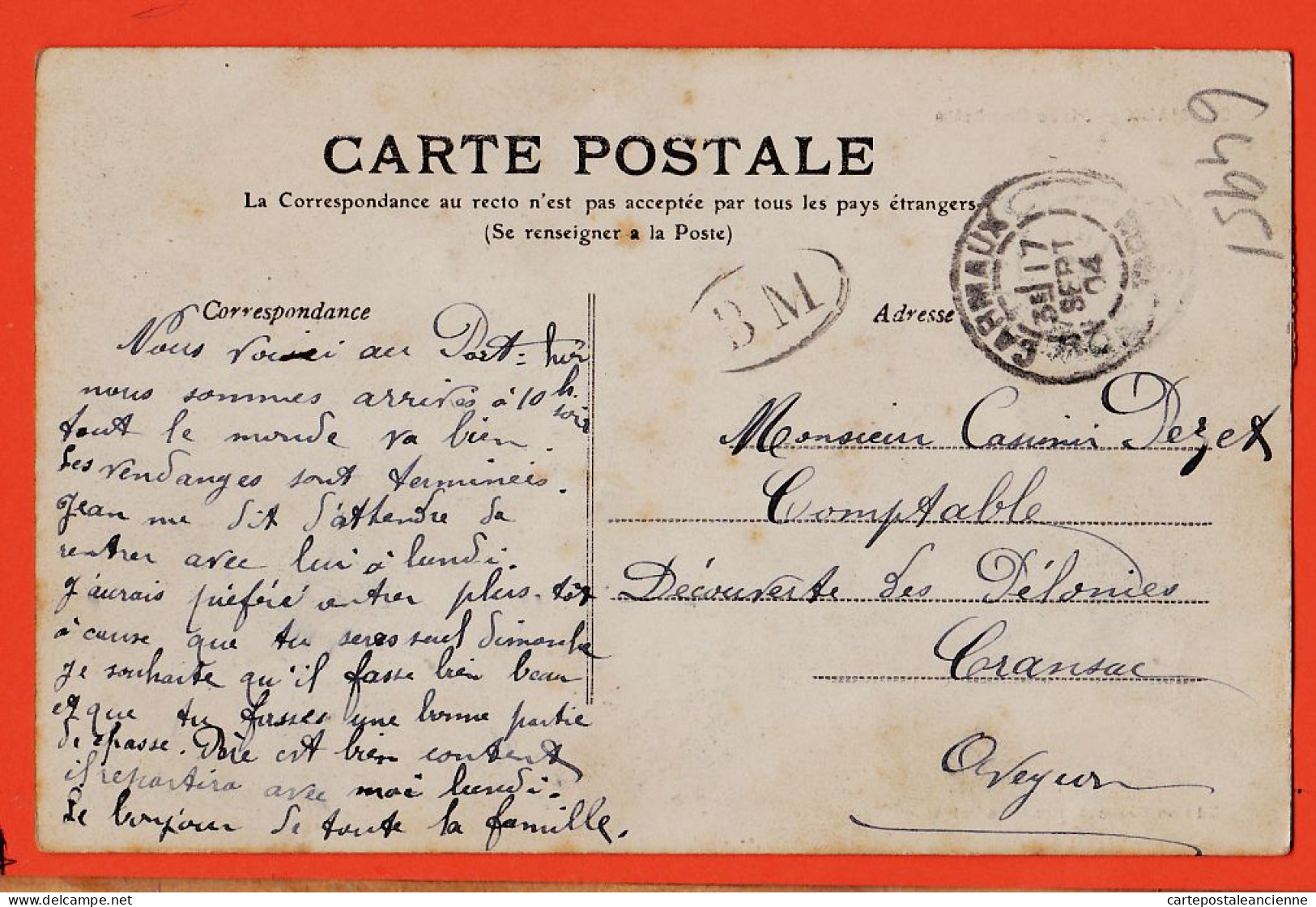 24852 / ⭐ CARMAUX 81-Tarn ◉ Café BOYER Place GAMBETTA 1904 à PEZET Comptable Découverte Pélonie Cransac ◉ CAHUZAC Bazar - Carmaux