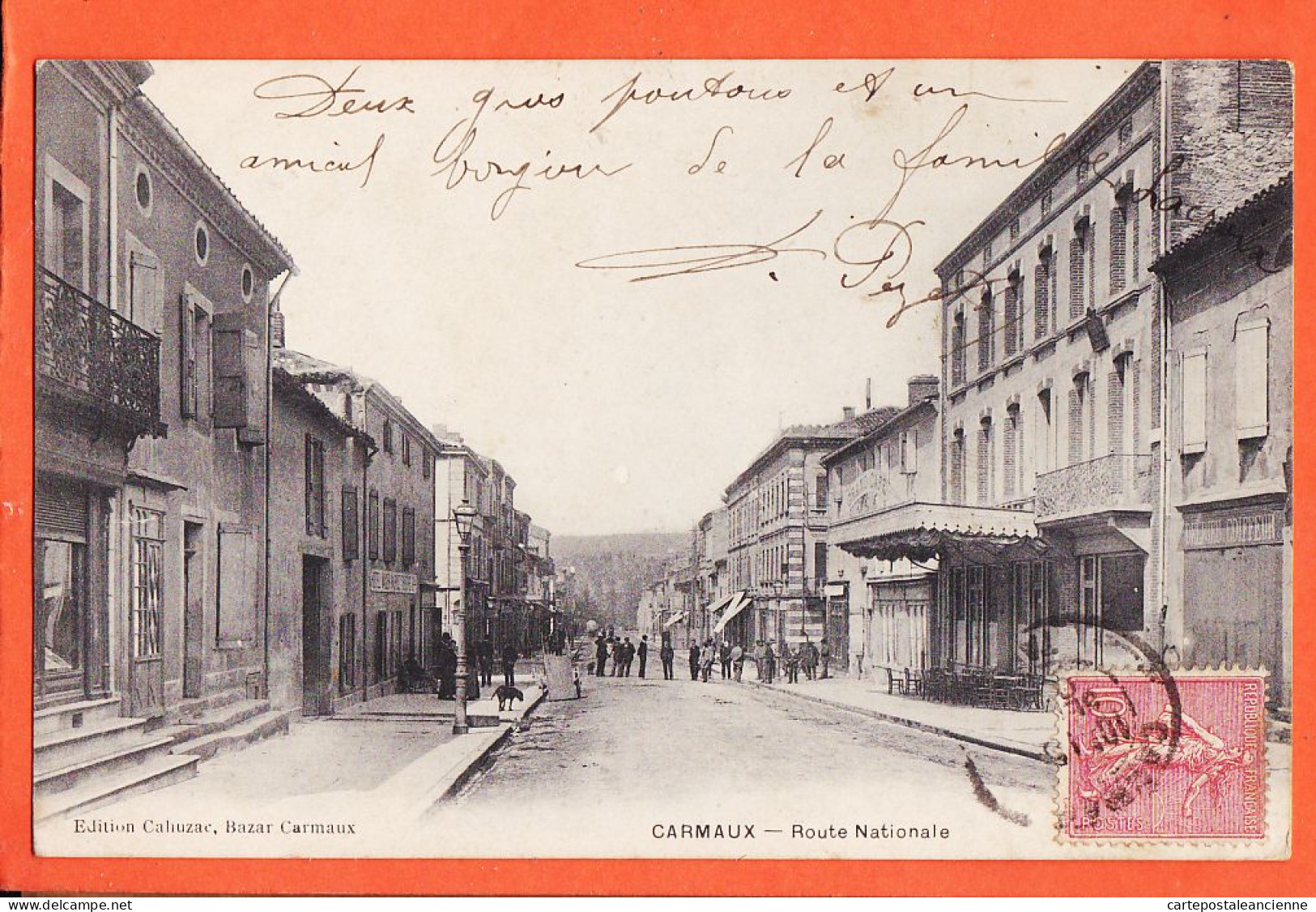 24851 / ⭐ CARMAUX 81-Tarn ◉ Route Nationale 1904 à PEZET Comptable C FABRE à Lacroix Cransac ◉ Edition CAHUZAC Bazar - Carmaux