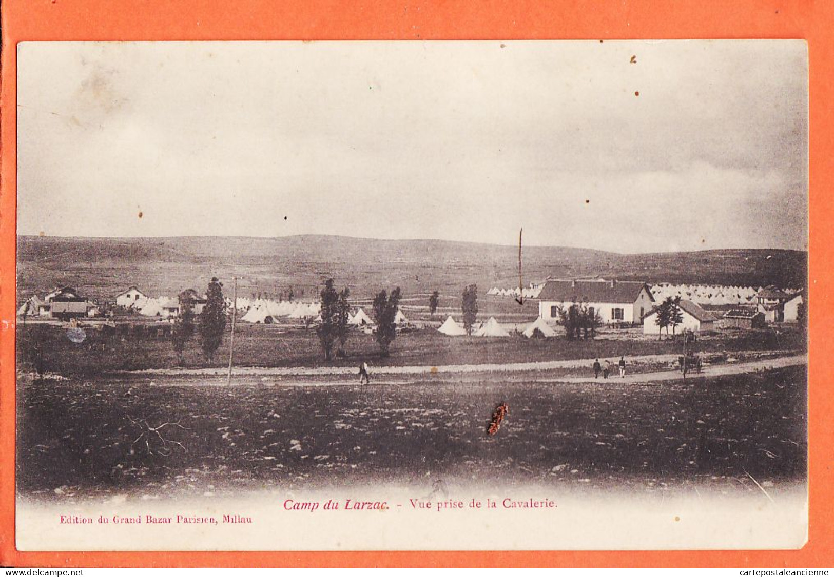 24841 / ⭐ Camp Du LARZAC 12-Aveyron ◉ Vue Prise De LA CAVALERIE 1906 à PEZET Comptable Albi ◉ Edit Grand Bazar Parisien - La Cavalerie
