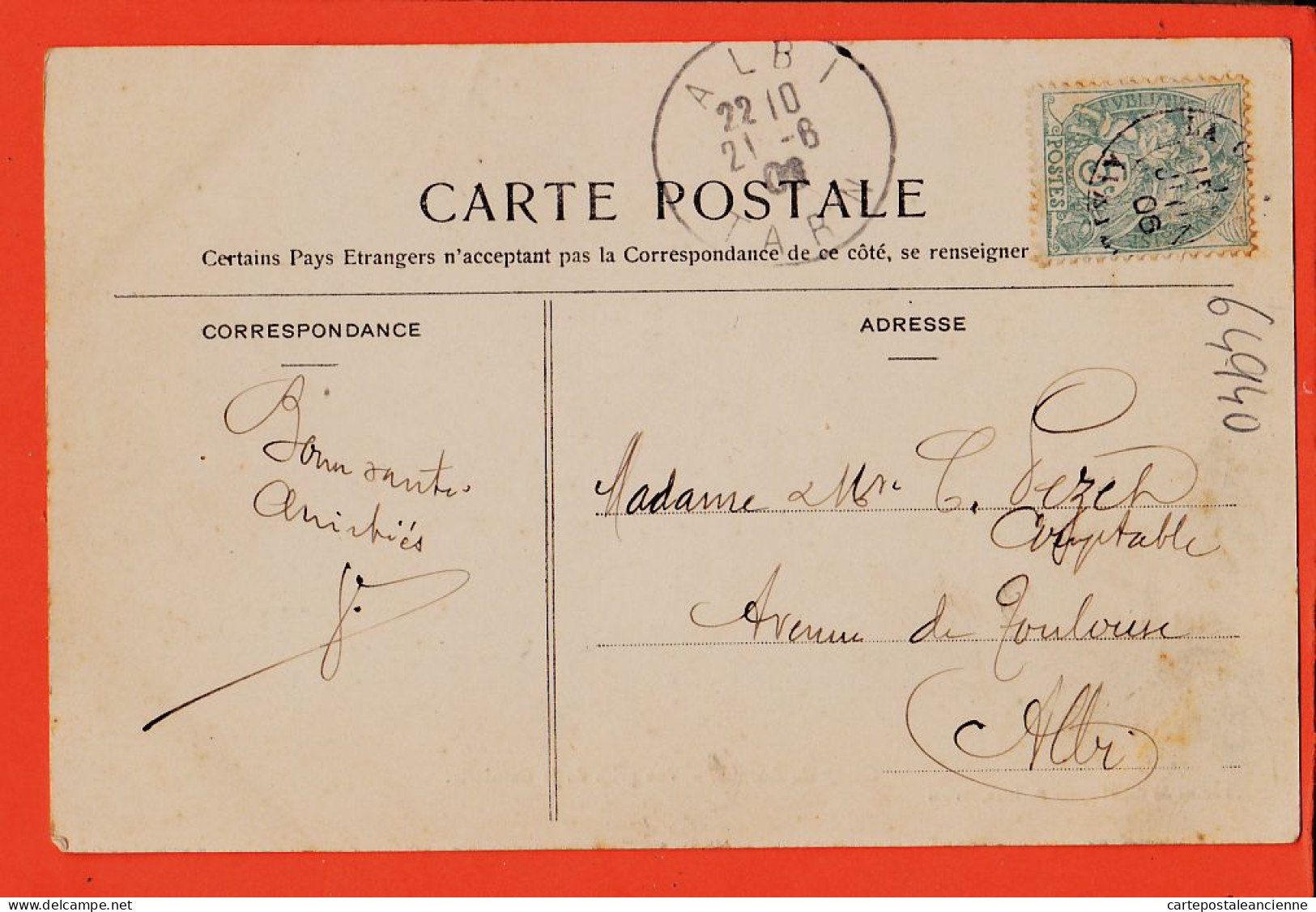 24841 / ⭐ Camp Du LARZAC 12-Aveyron ◉ Vue Prise De LA CAVALERIE 1906 à PEZET Comptable Albi ◉ Edit Grand Bazar Parisien - La Cavalerie