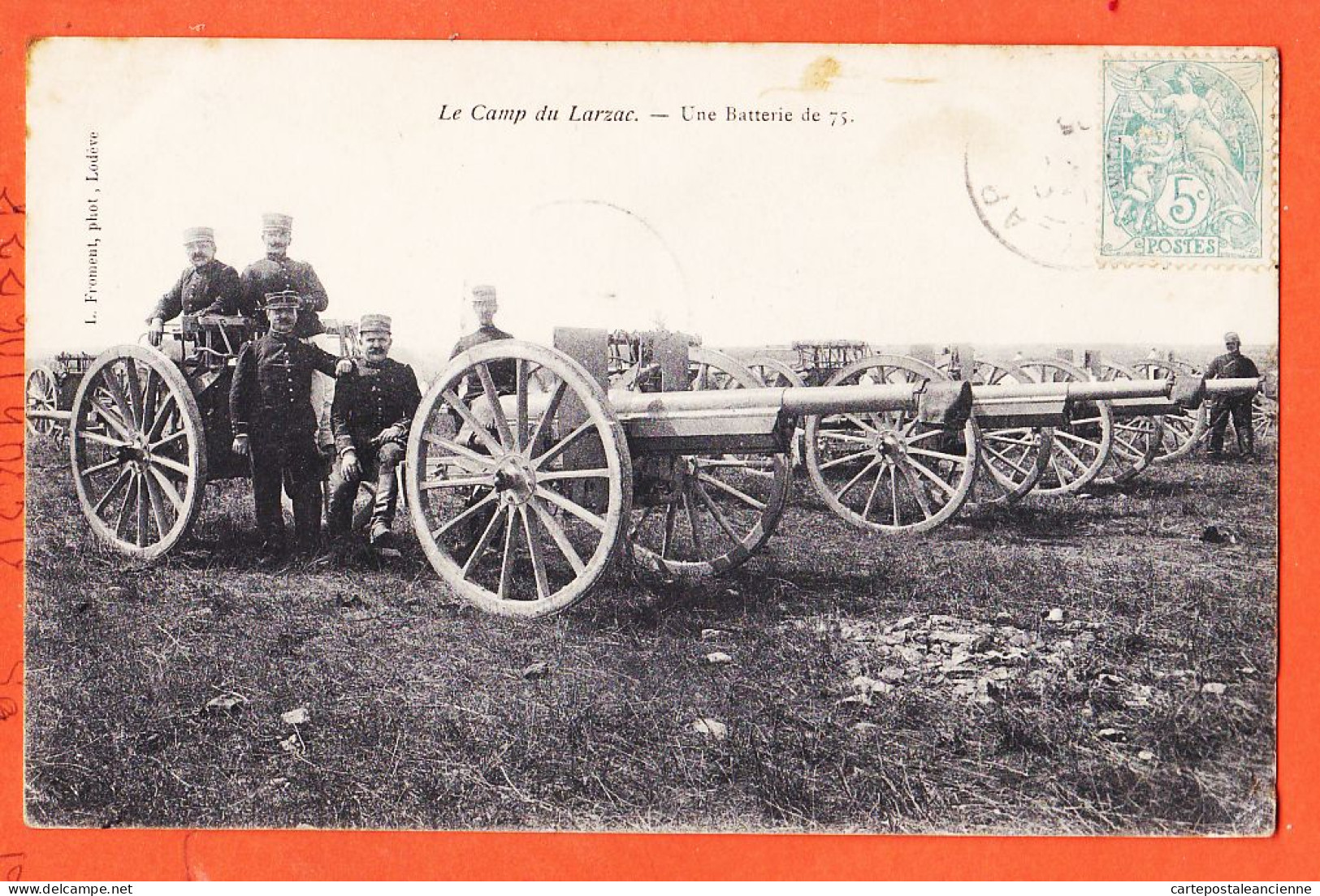 24730 / ⭐ Camp Du LARZAC 12-Aveyron ◉ Une Batterie De 75 Canons Artillerie 1905 à CASTEX Fontpedrouse ◉ Photo FROMENT  - La Cavalerie