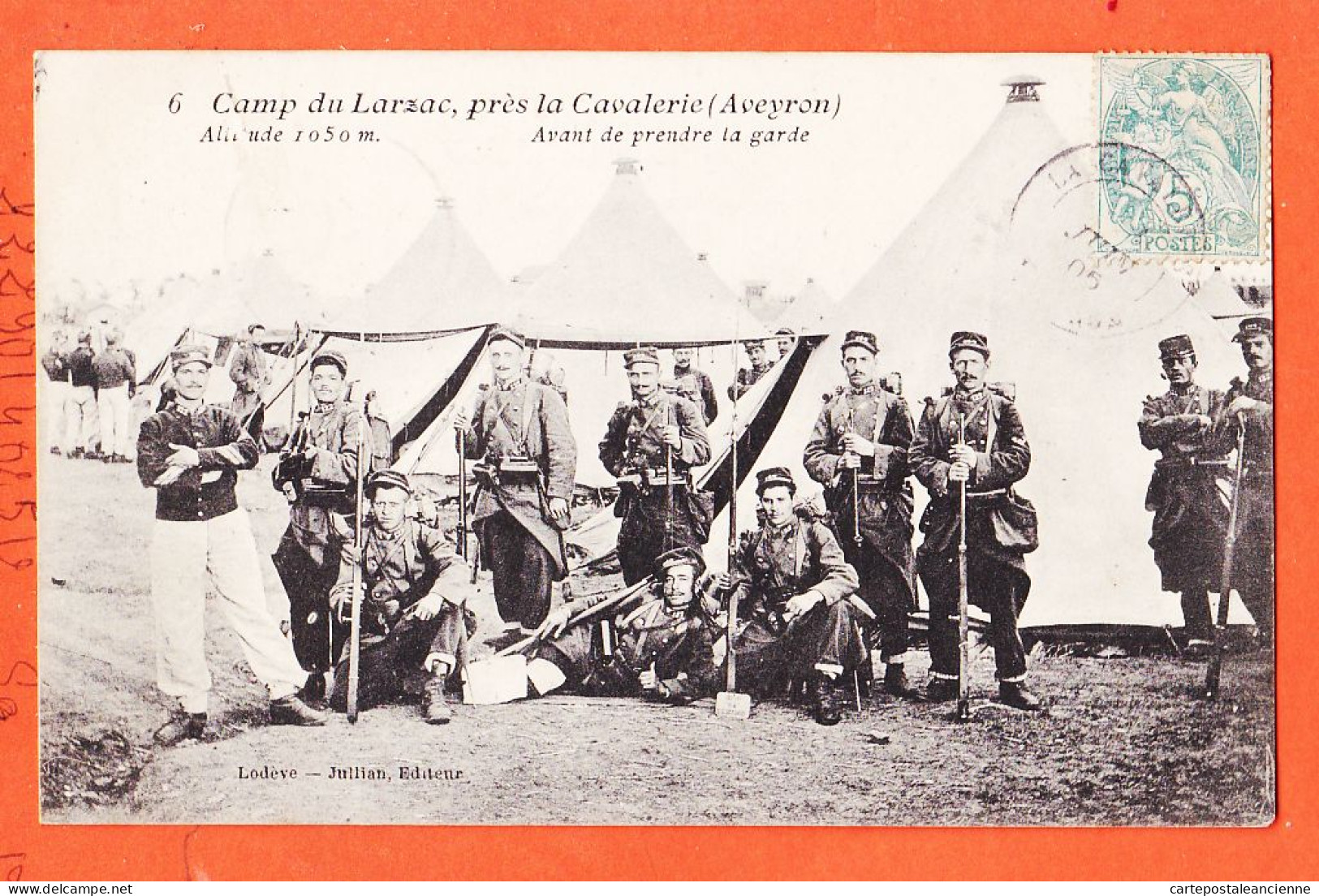 24726 / ⭐ Près CAVALERIE Camp Du LARZAC 12-Aveyron ◉ Avant Prendre La Garde 1905 à CASTEX Fontpedrouse ◉ JULLIAN 6 - La Cavalerie
