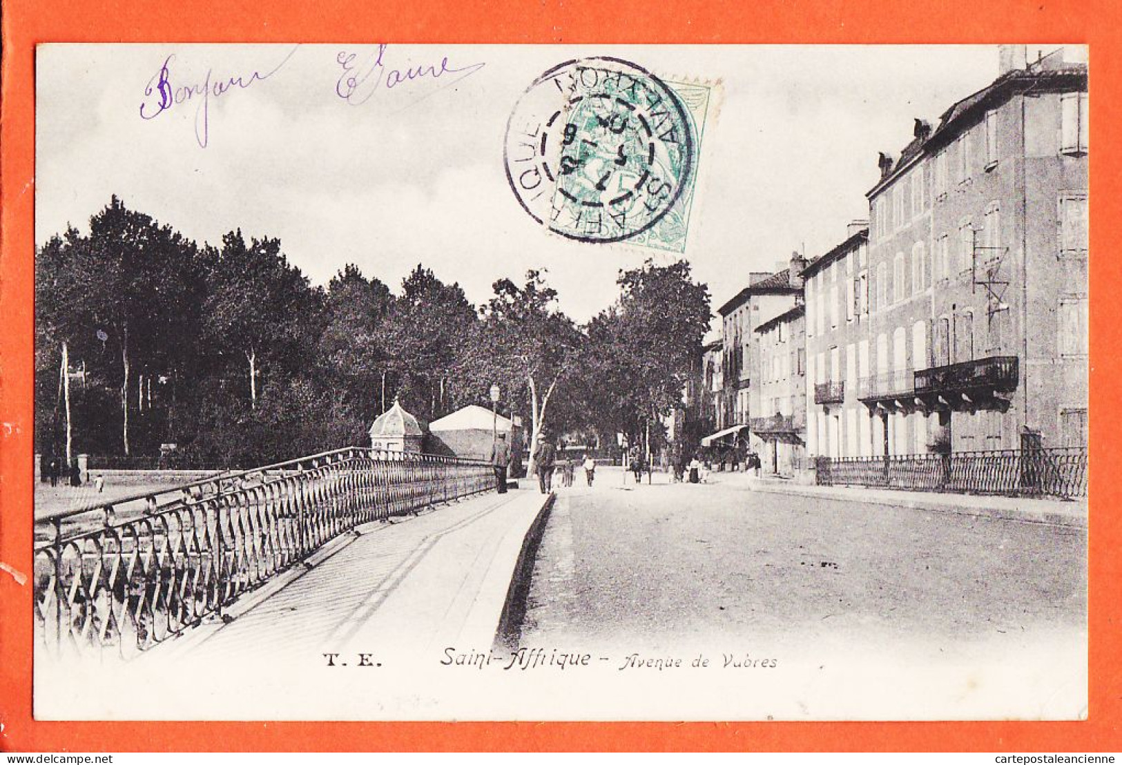 24716 / ⭐ SAINT-AFFRIQUE 12-Aveyron ◉ Avenue VABRES 1904 à CASTEX Conducteur Ponts-Chaussées Fontpedrouse ◉ Edition T.E - Saint Affrique