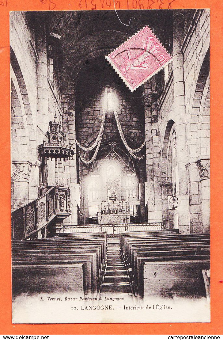 24706 / ♥️ Rare Edit Bazar Parisien VERNET 10 ◉ LANGOGNE Interieur Eglise GUIRLANDES -CASTEX Fontpedrouse ◉ 48-Lozere - Langogne