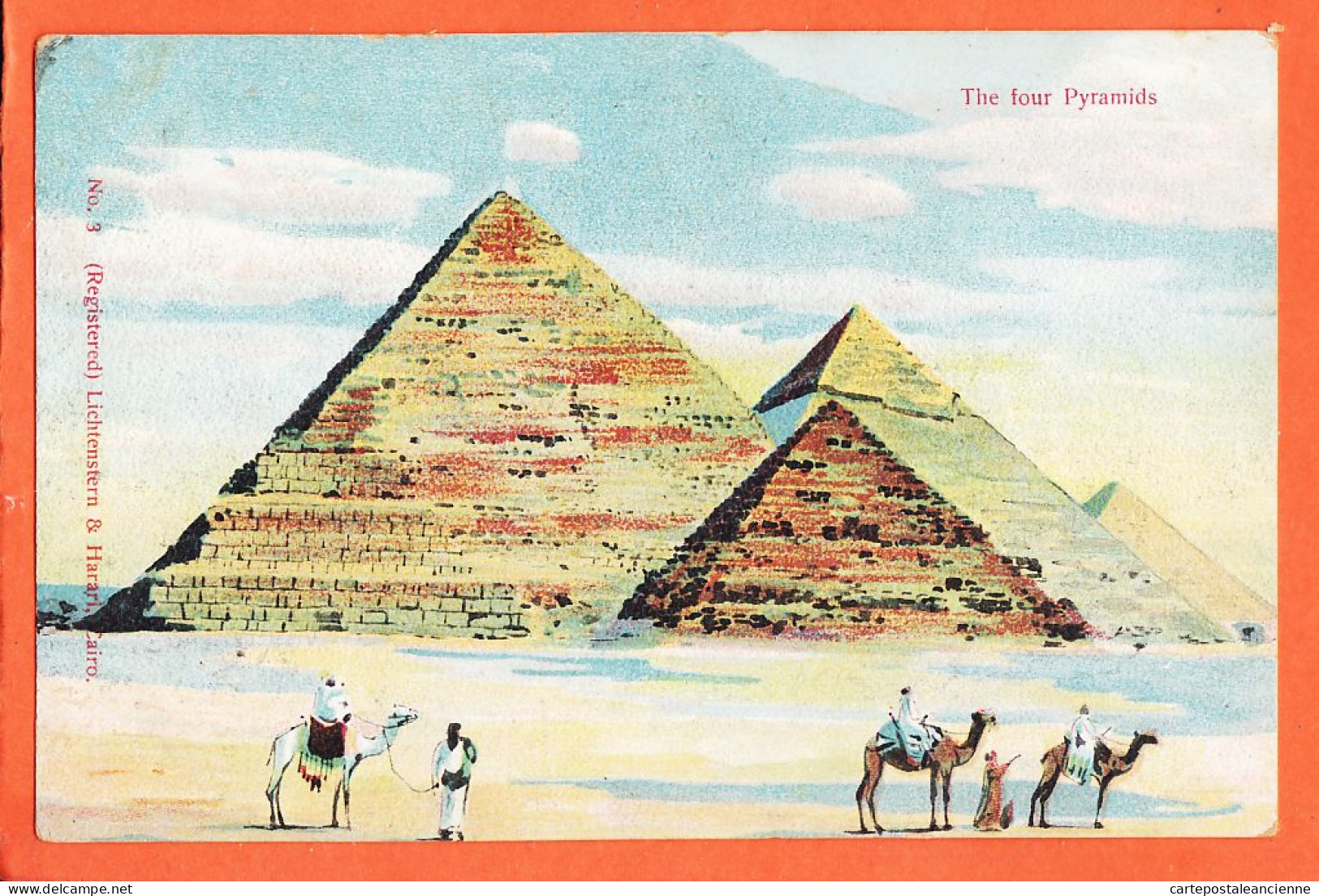 24684 / ⭐ GIZEH Egypt ◉ Lichtenstern & Harari N° 3 ◉ The Four Pyramids ◉ Les 4 Quatre Pyramides 1905s - Guiza