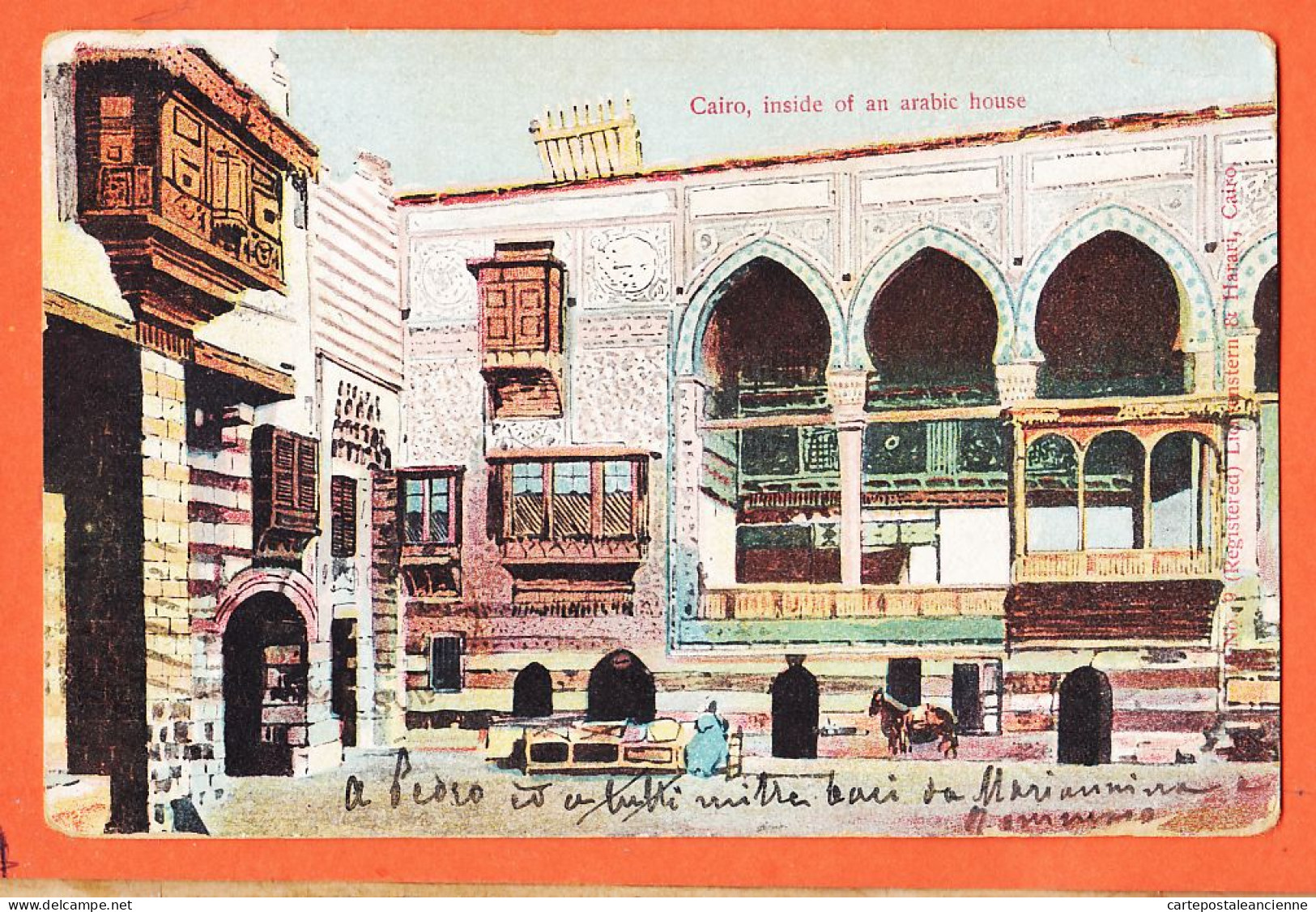 24683 / ⭐ CAIRO Egypt ◉ Lichtenstern & Harari N° 9 ◉ Inside Of An Arabic House ◉ LE CAIRE Intérieur Maison Arabe 1905s - Cairo