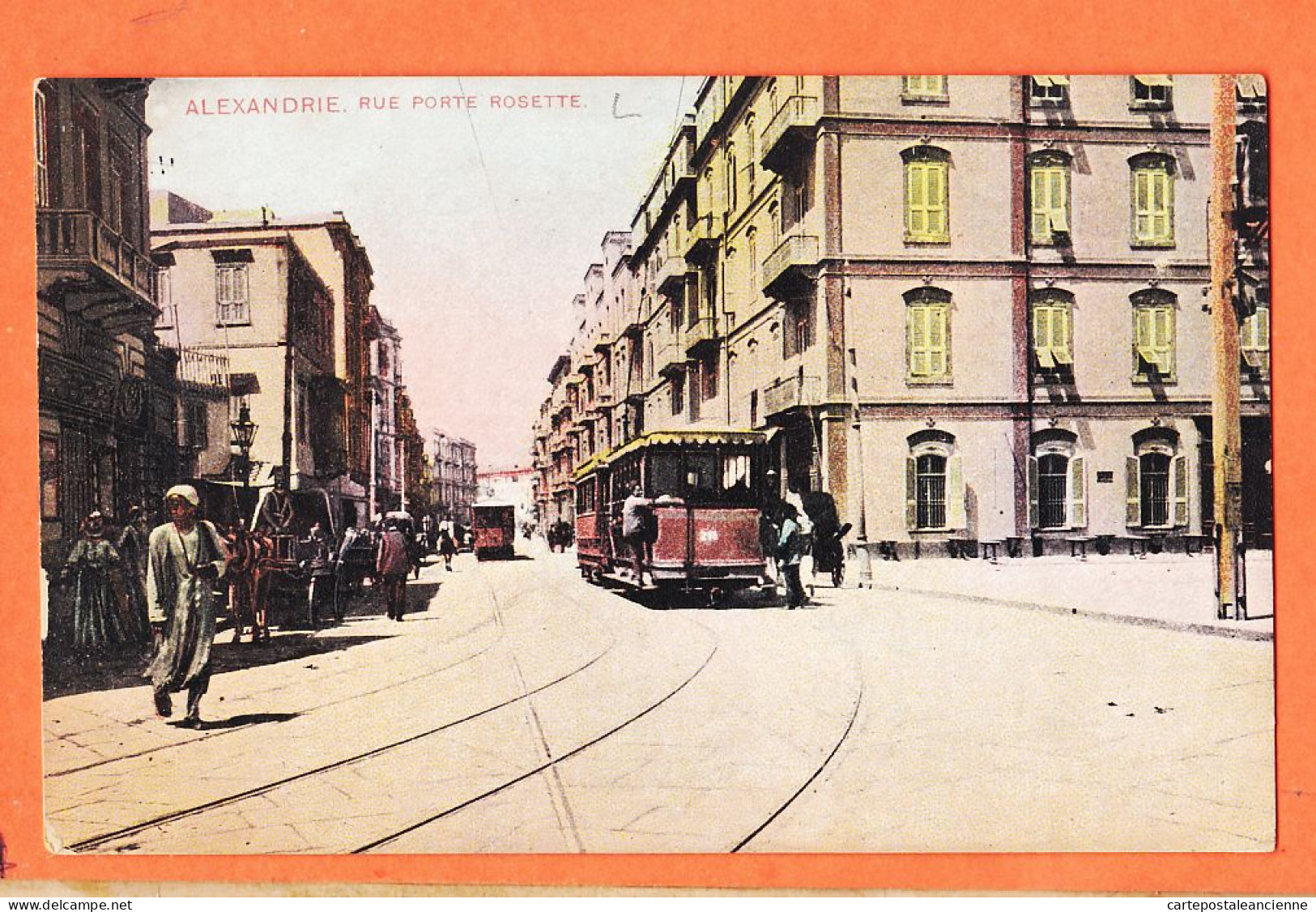 24520 / ⭐ Lichtenstern & Harari 223 ◉ ALEXANDRIE Tramway Rue Porte ROSETTE Souvenir 1915 à Jeanne NOLLE Bar-sur-Aube - Alexandria