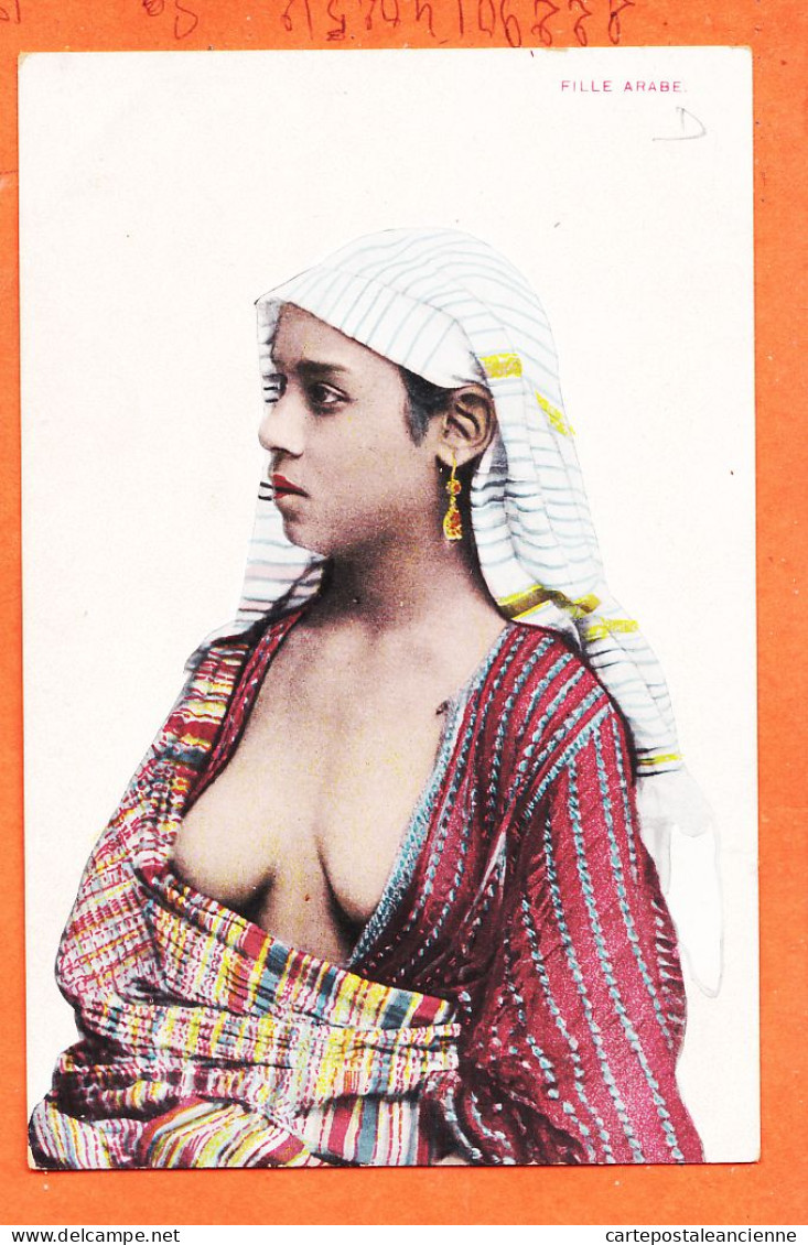 24655 / ♥️ Ethnic Egypte ◉ Seins Nus Jeune Fille Arabe Egyptienne Coiffée Foulard 1905s ◉ Lichtenstern & Harari 179 - Personas