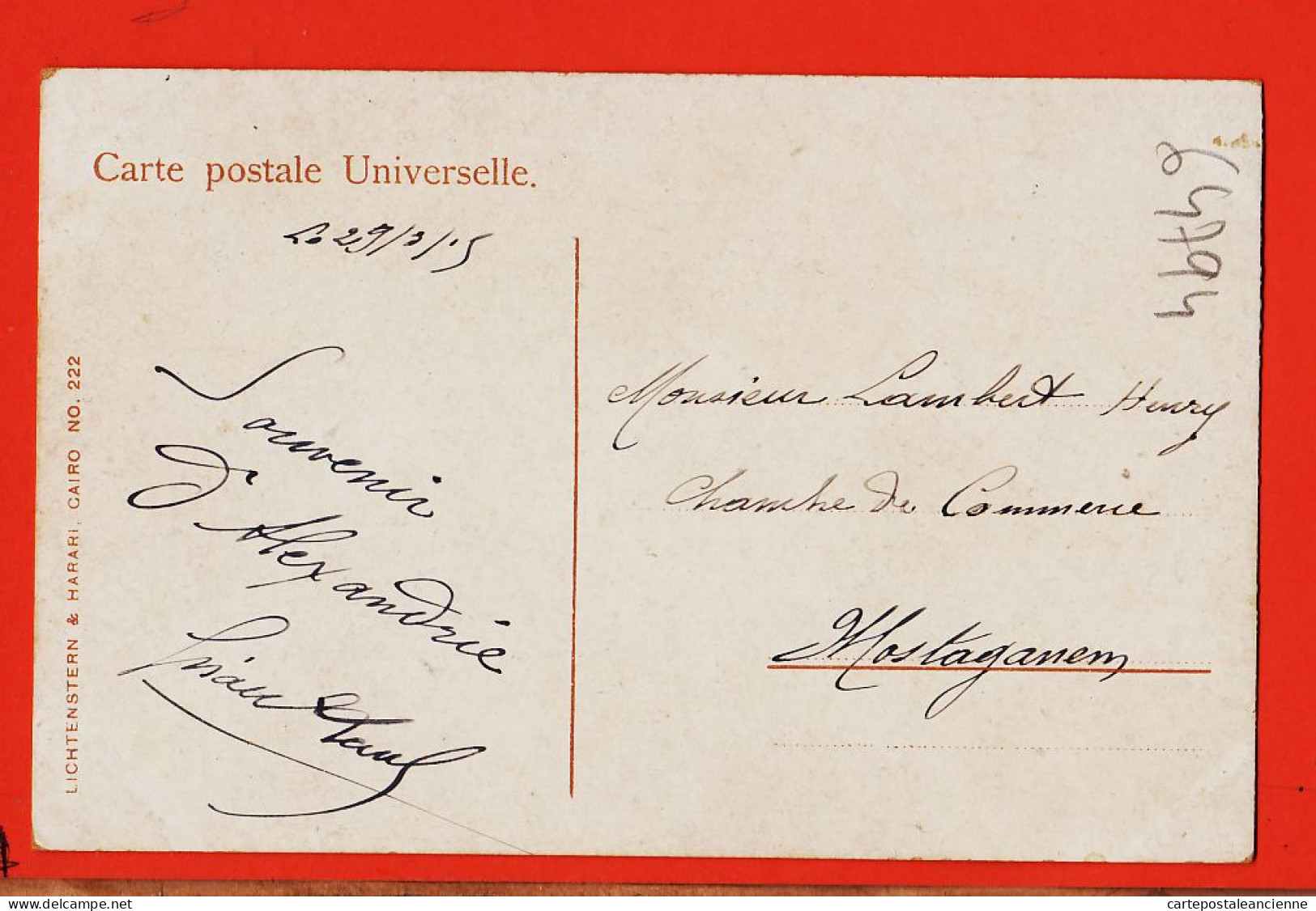 24521 / ⭐ Lichtenstern & Harari 222 ◉ ALEXANDRIE Dock Nouvel Bateaux Cale Seche Souvenir 1915 à Henry LAMBERT Mostaganem - Alexandrië