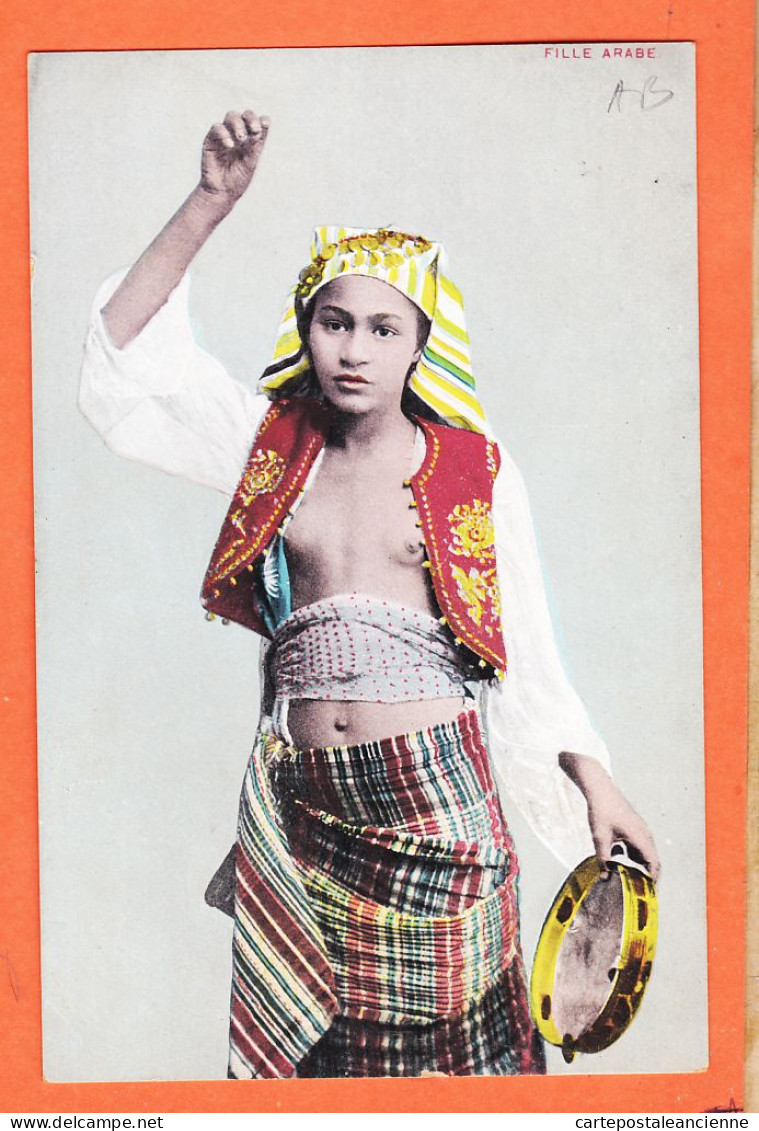 24652 / ♥️ Ethnic Egypte ◉ Topless Jeune Fille Arabe Danseuse Ventre Egyptienne Tambourin ◉ Lichtenstern & Harari 174 - Persone