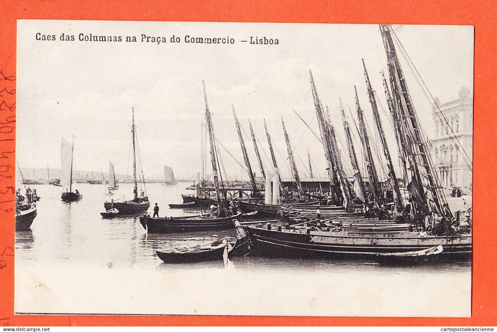 24593 / ⭐ LISBOA Portugal ◉ Caes Das Columnas Na Praça Do Commercio ◉ LISBONNE Place Commerce 1910s ◉N° 104 Edicao COSTA - Lisboa