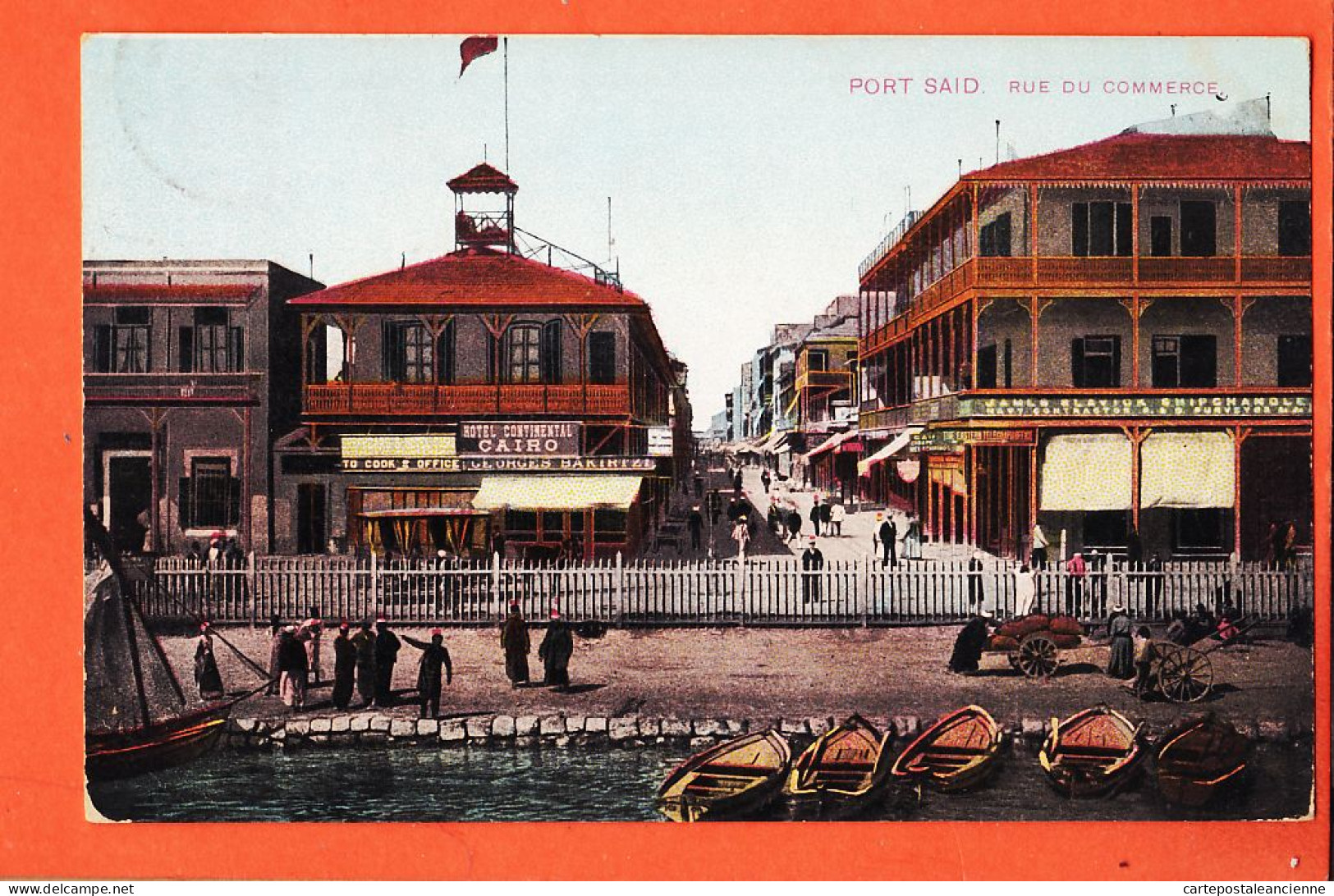 24536 / ⭐ The CAIRO Postcard Trust  Nr 112 ◉ PORT-SAID Egypte ◉ Hotel CONTINENTAL Rue Du Commerce 1915 - Puerto Saíd