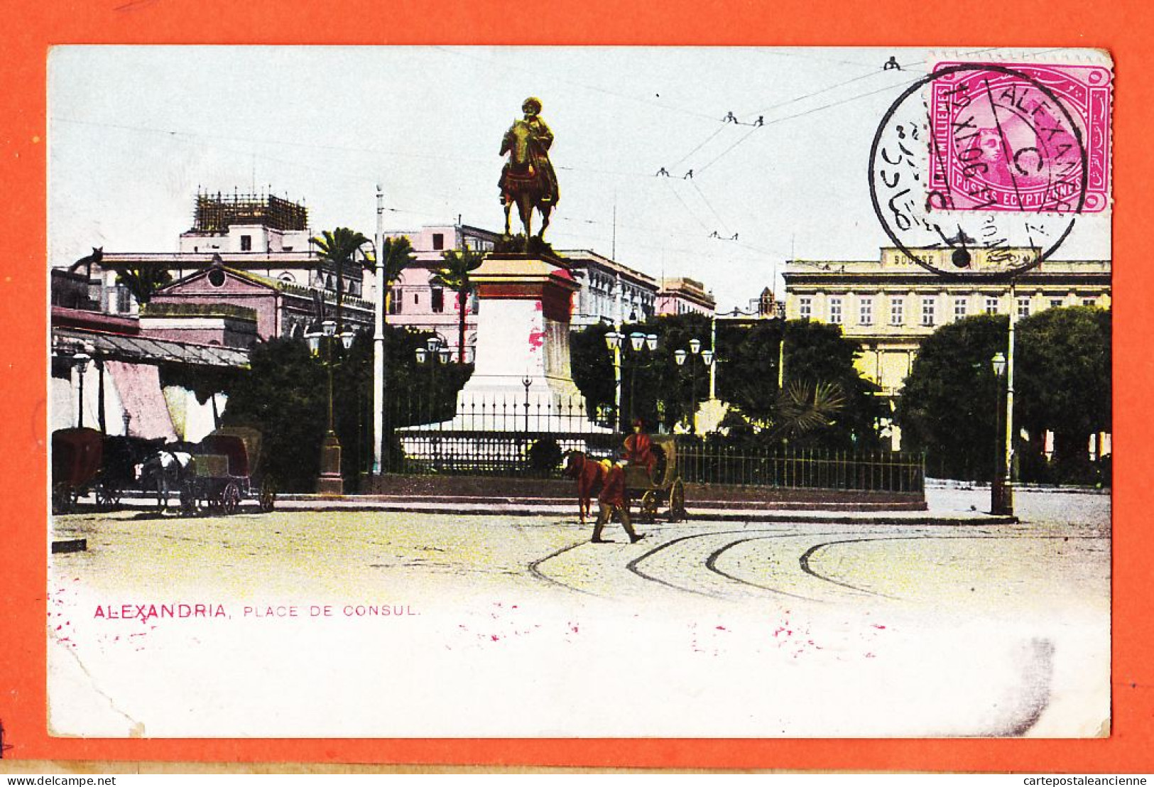 24526 / ⭐ ◉  ALEXANDRIA Egypt ◉ Place De Consul ALEXANDRIE 1906 ◉ LICHTENSTERN-HARARI Nr 92 CAIRO Egypte - Alexandrië