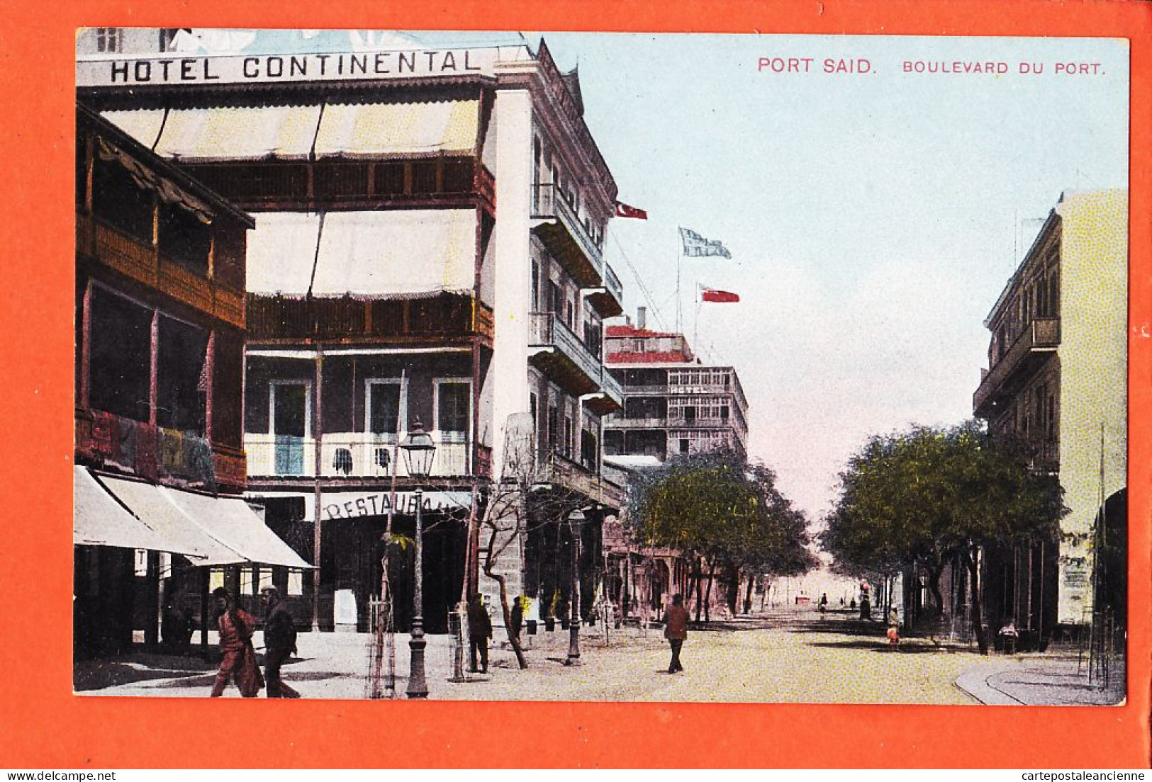 24535 / ⭐ LICHTENSTERN-HARARI Nr 109 ◉ PORT-SAID Egypte ◉ Hotel-Restaurant CONTINENTAL Boulevard Du Port 1900s Egypt  - Port-Saïd