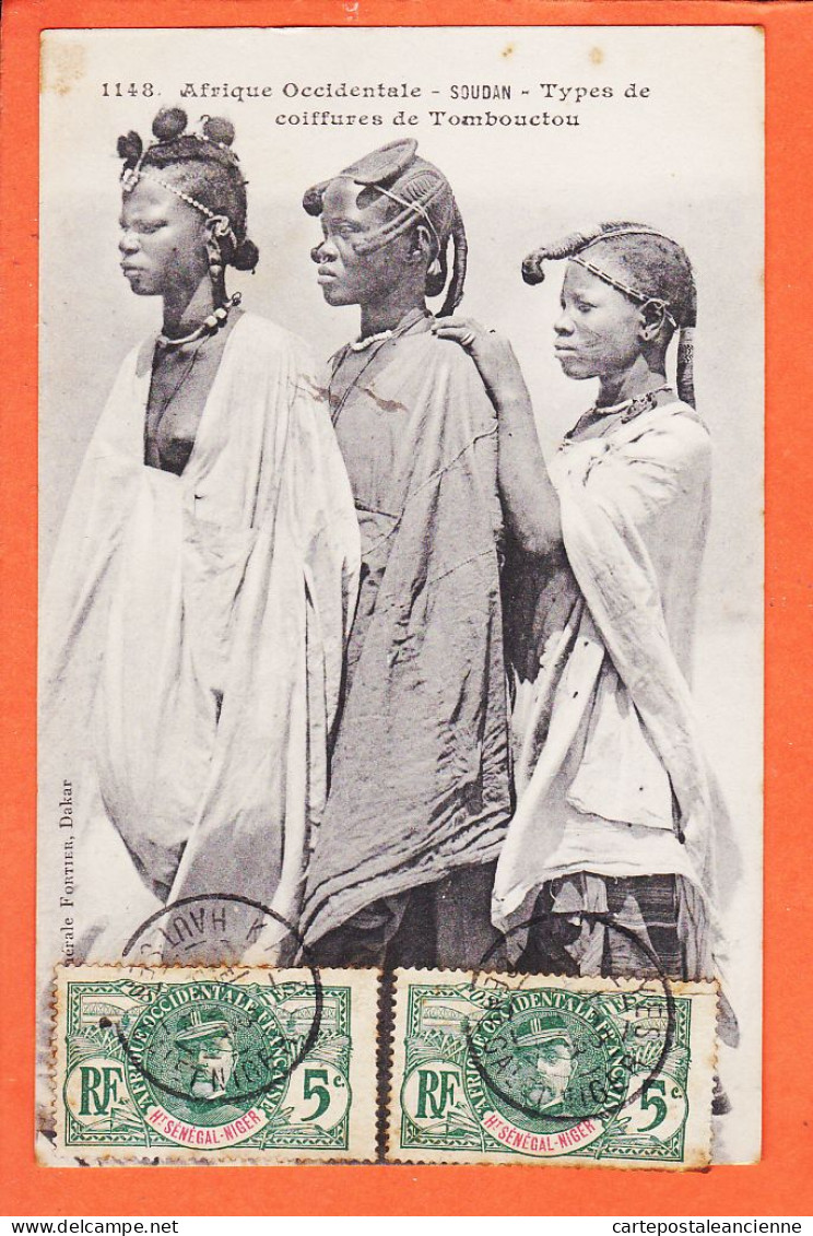 24509 / ⭐ ◉ Ethnic TOMBOUCTOU Soudan ◉ Types Coiffures Femmes 1909 à JEAN-JEAN 2 Rue Laroche Albi ◉ Coll.. FORTIER 1148 - Sudan
